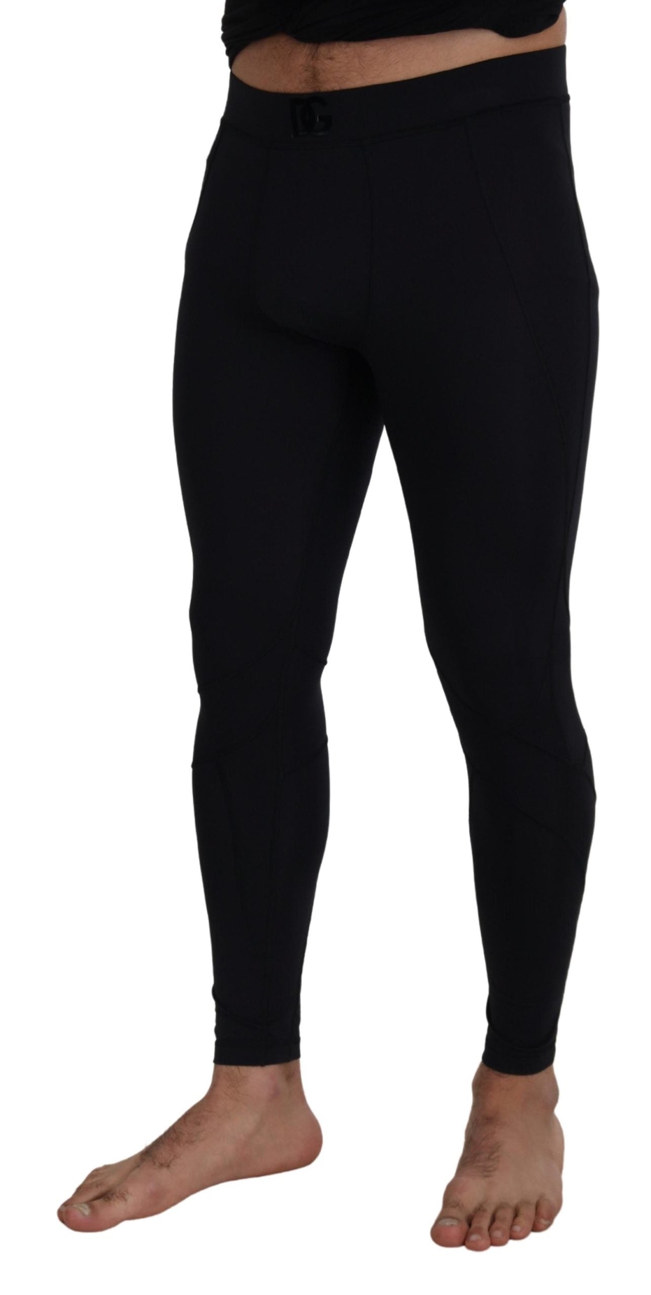 Dolce & Gabbana Black Nylon Slim Fit Stretch Pants Dolce & Gabbana