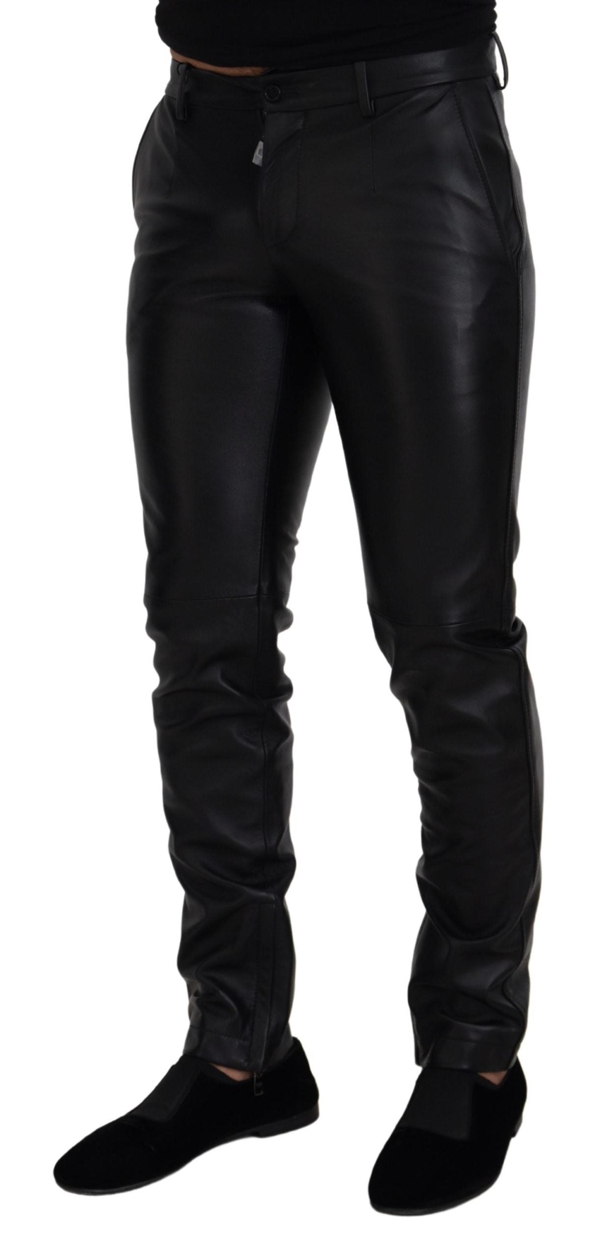 Dolce & Gabbana Black Shiny Stretch Skinny Pants Dolce & Gabbana