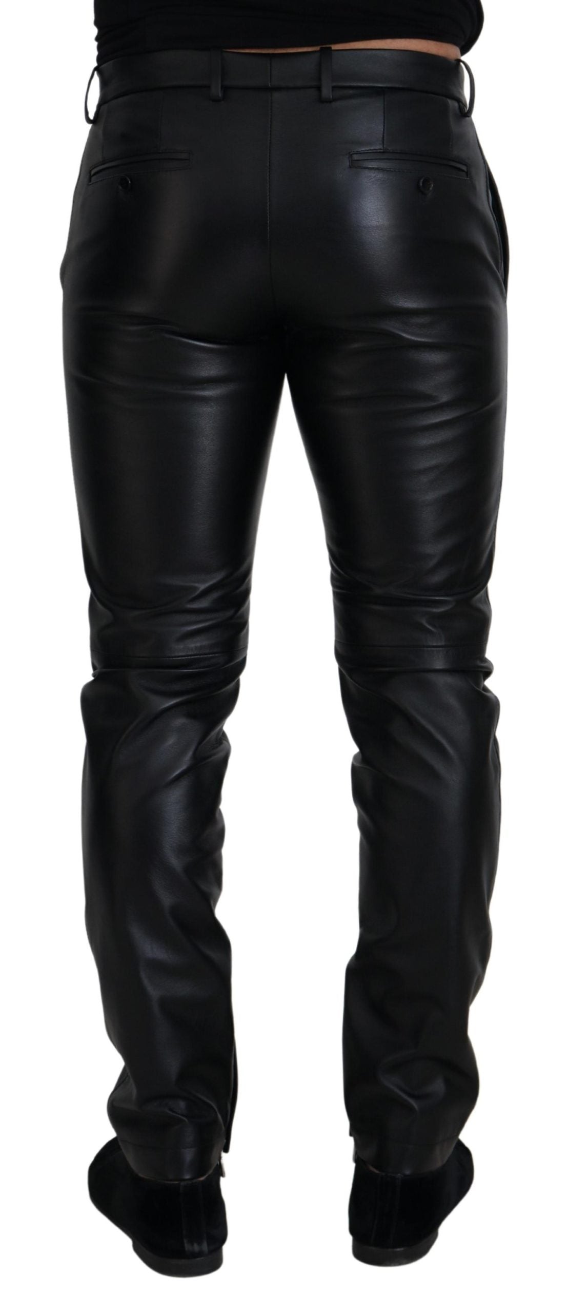 Dolce & Gabbana Black Shiny Stretch Skinny Pants Dolce & Gabbana