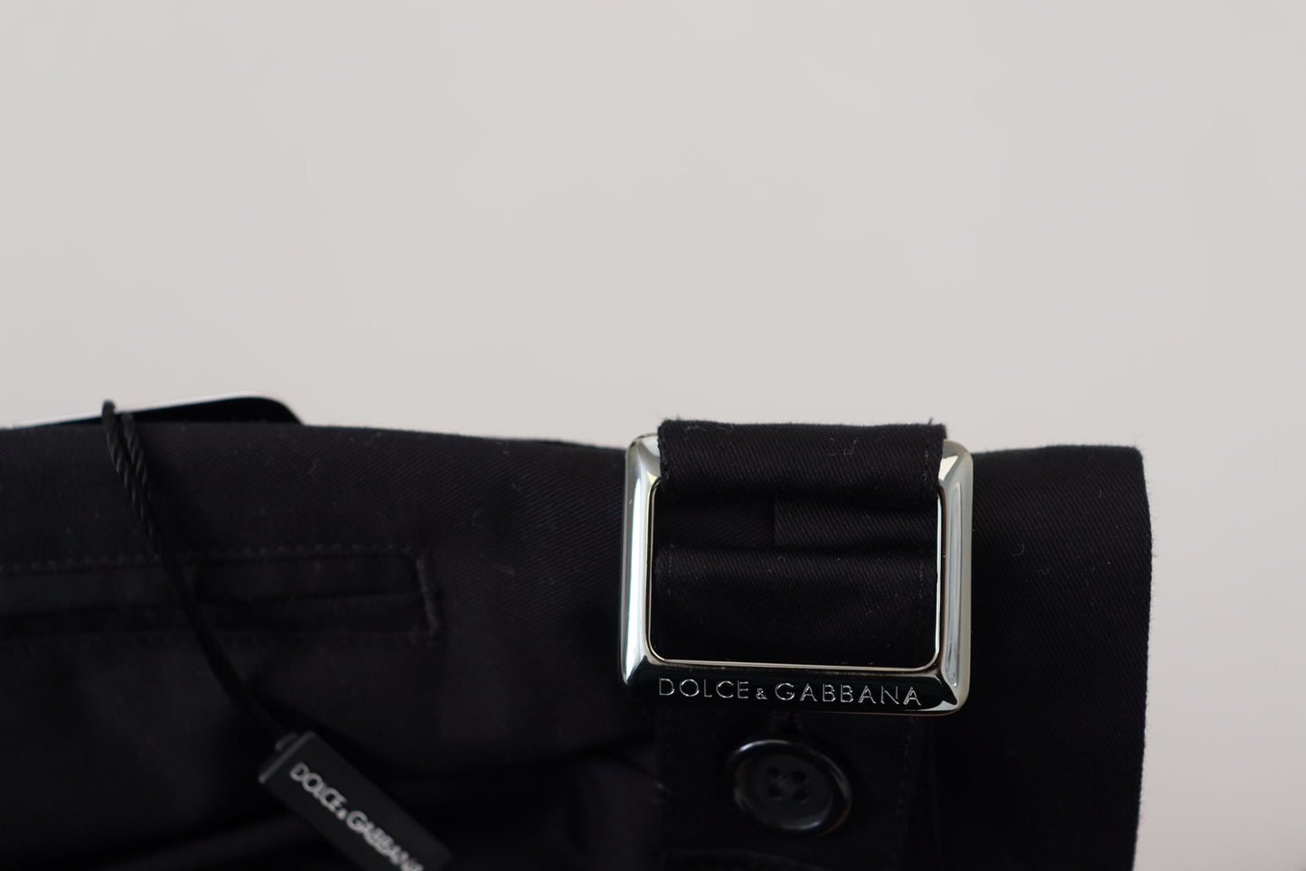Dolce & Gabbana Black Cotton Chino Formal Pants Dolce & Gabbana