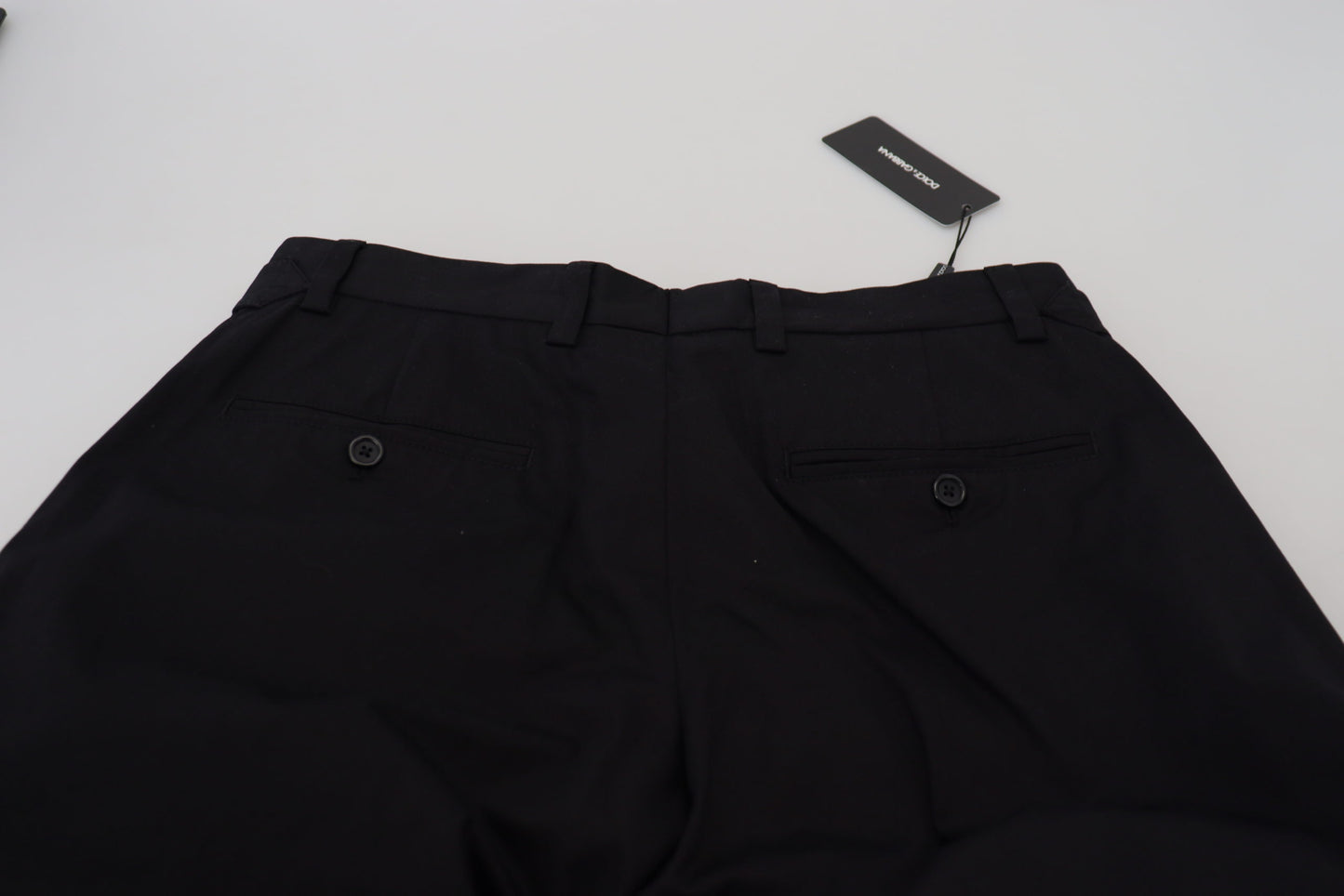 Dolce & Gabbana Black Cotton Chino Formal Pants Dolce & Gabbana