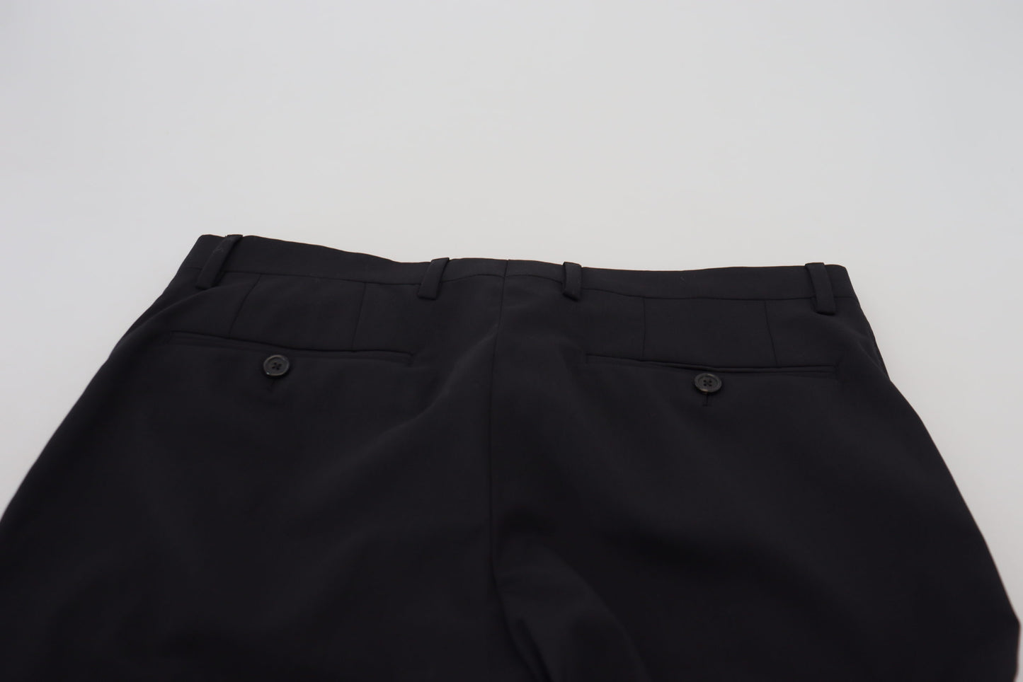 Dolce & Gabbana Black Wool Chino Formal Pants Dolce & Gabbana