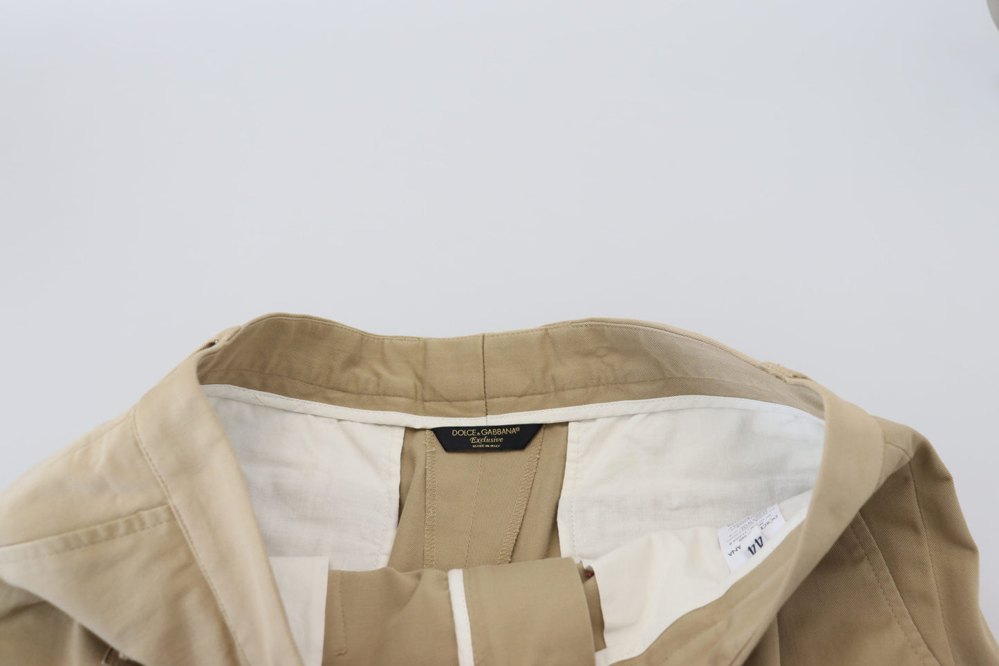 Dolce & Gabbana Beige Cotton Cargo Bermuda Shorts Dolce & Gabbana