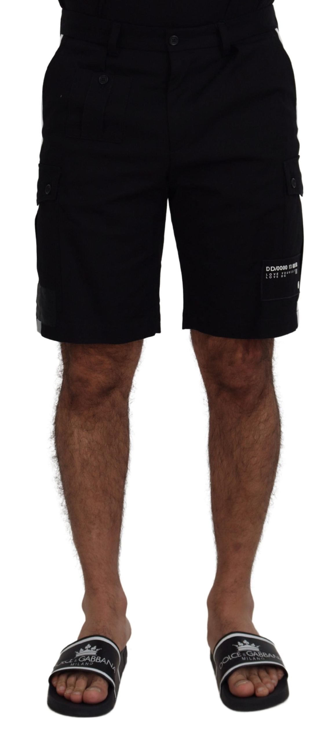 Dolce & Gabbana Black Bermuda Cargo Casual Shorts Dolce & Gabbana