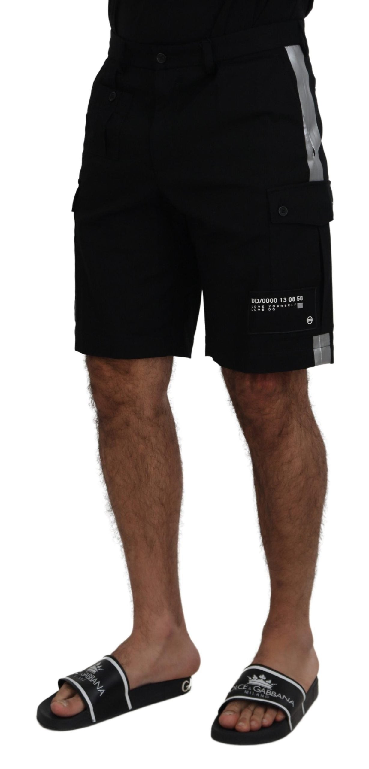 Dolce & Gabbana Black Bermuda Cargo Casual Shorts Dolce & Gabbana