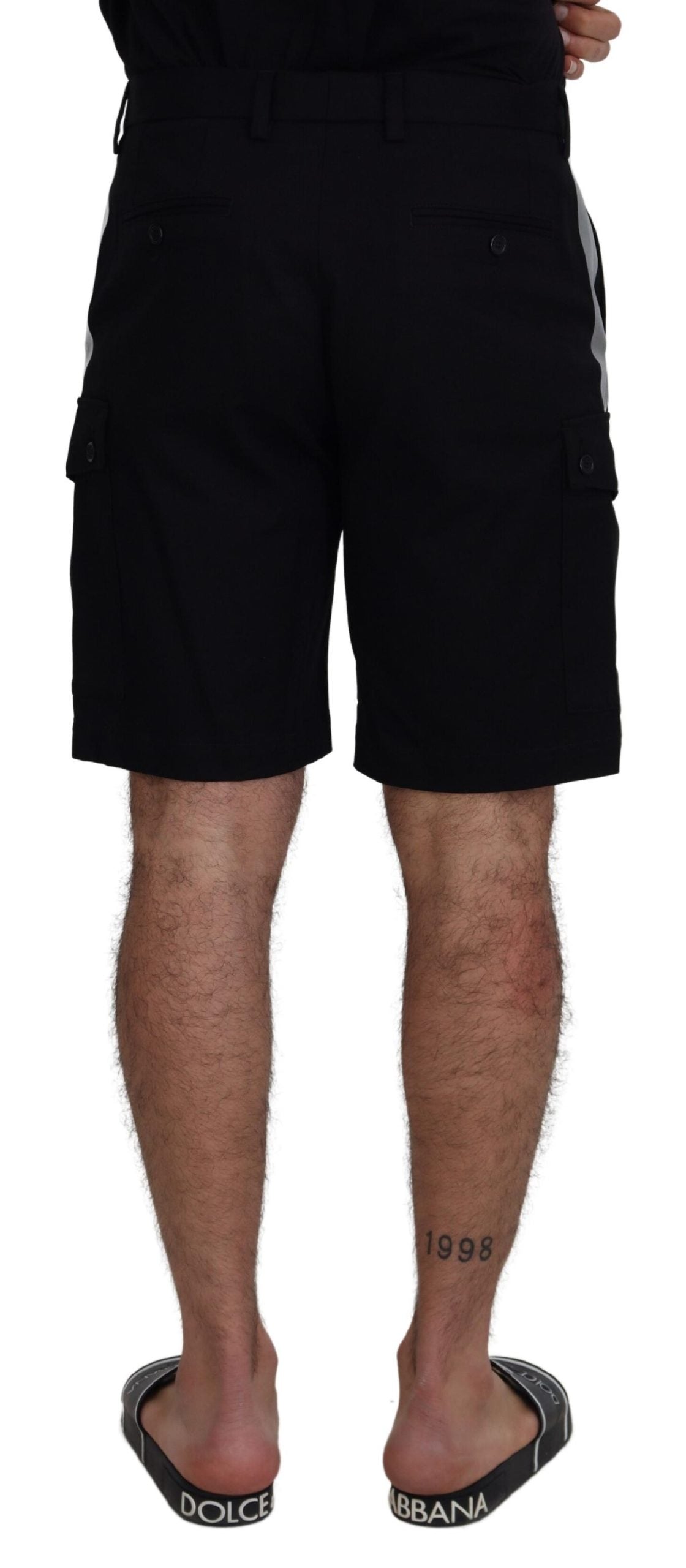 Dolce & Gabbana Black Bermuda Cargo Casual Shorts Dolce & Gabbana
