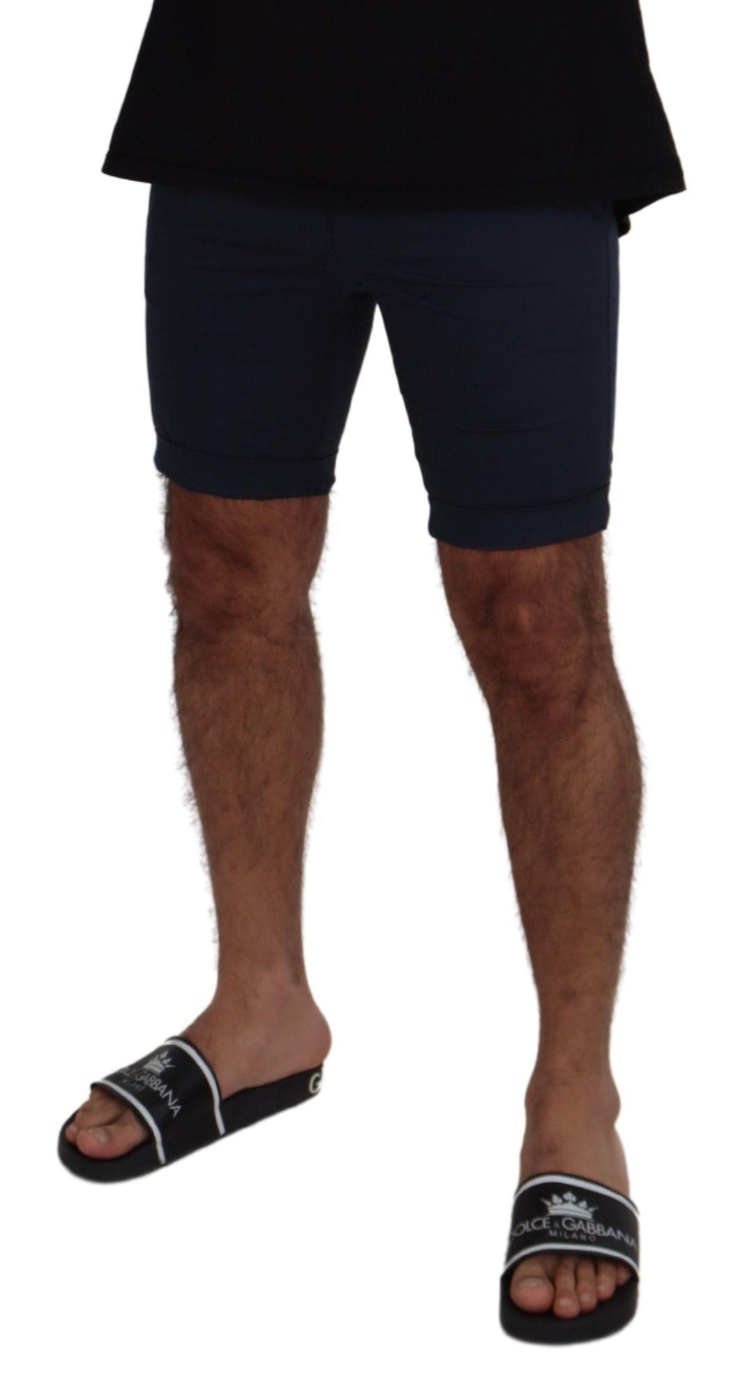 Dolce & Gabbana Blue Bermuda Low Waist Men Shorts Dolce & Gabbana