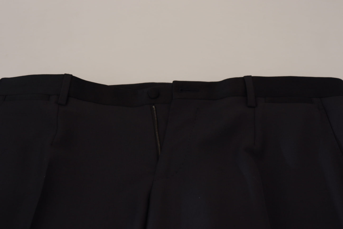 Dolce & Gabbana Black Wool Men Formal Pants Dolce & Gabbana