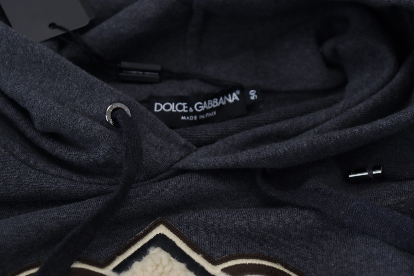 Dolce & Gabbana Gray Logo Cotton Hooded Sweatshirt Sweater Dolce & Gabbana