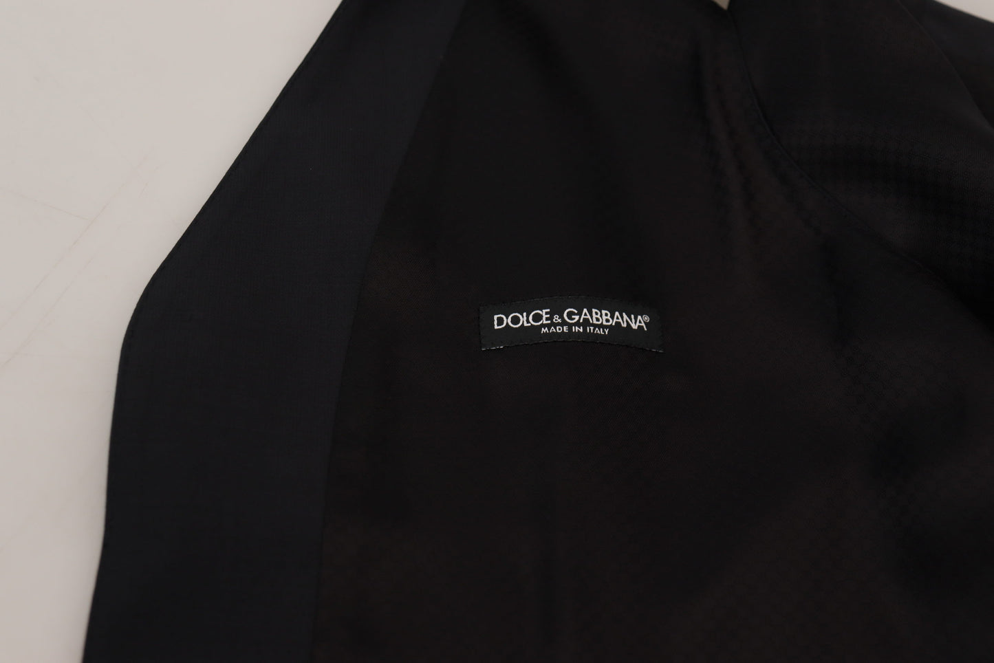 Dolce & Gabbana Black Wool Stretch Waistcoat Formal Vest Dolce & Gabbana
