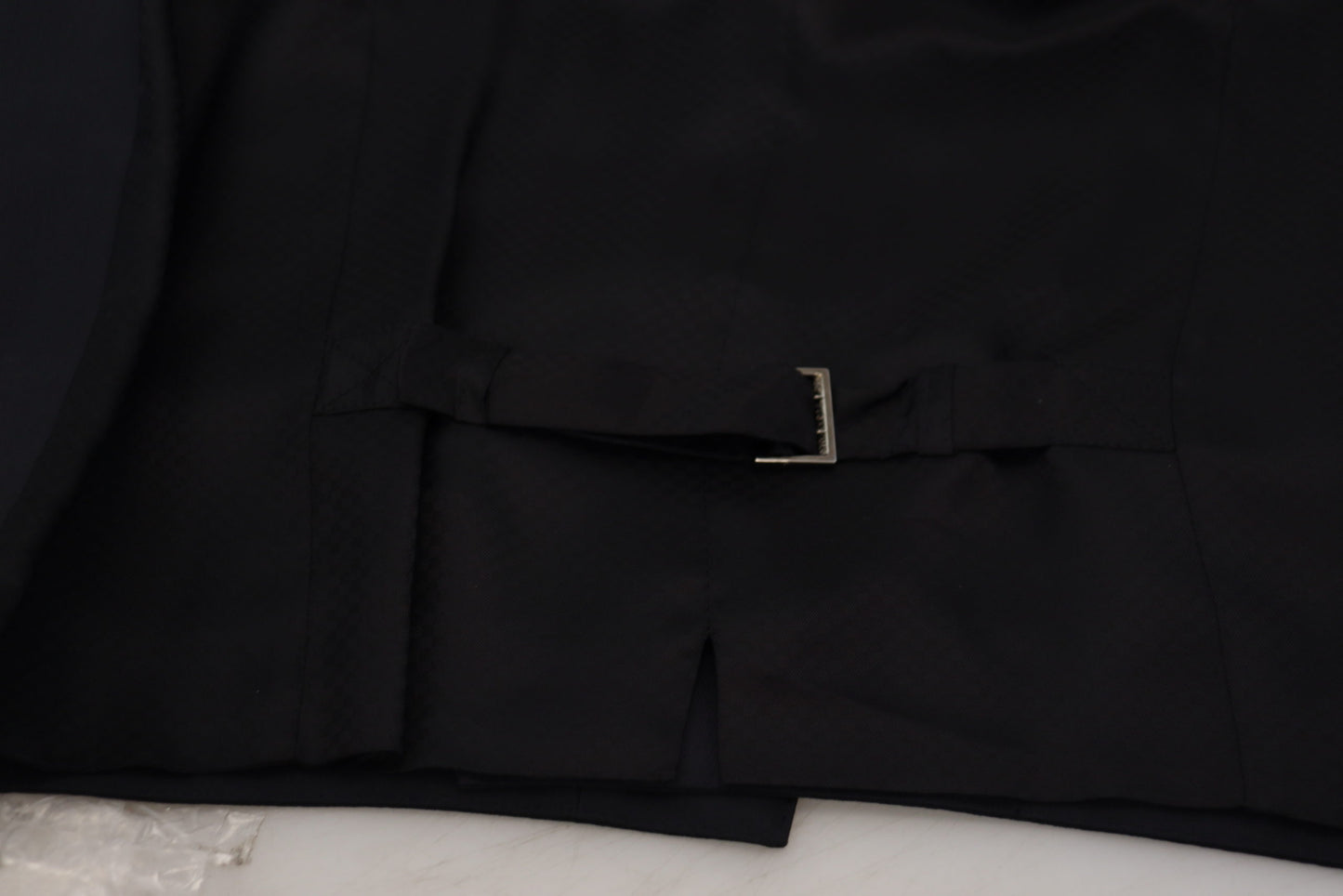 Dolce & Gabbana Black Wool Stretch Waistcoat Formal Vest Dolce & Gabbana