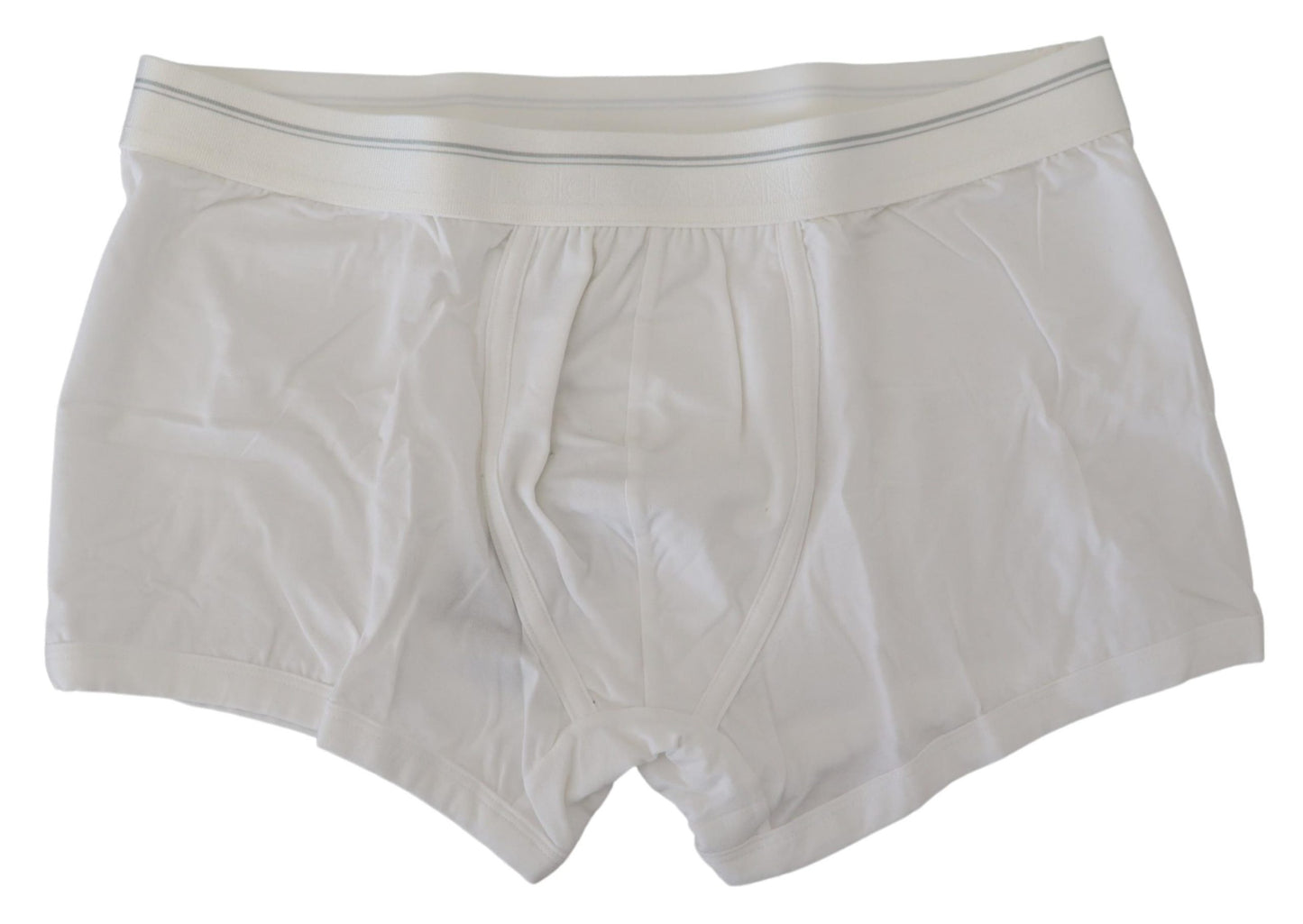 Dolce & Gabbana White Cotton Blend Regular Boxer Underwear Dolce & Gabbana