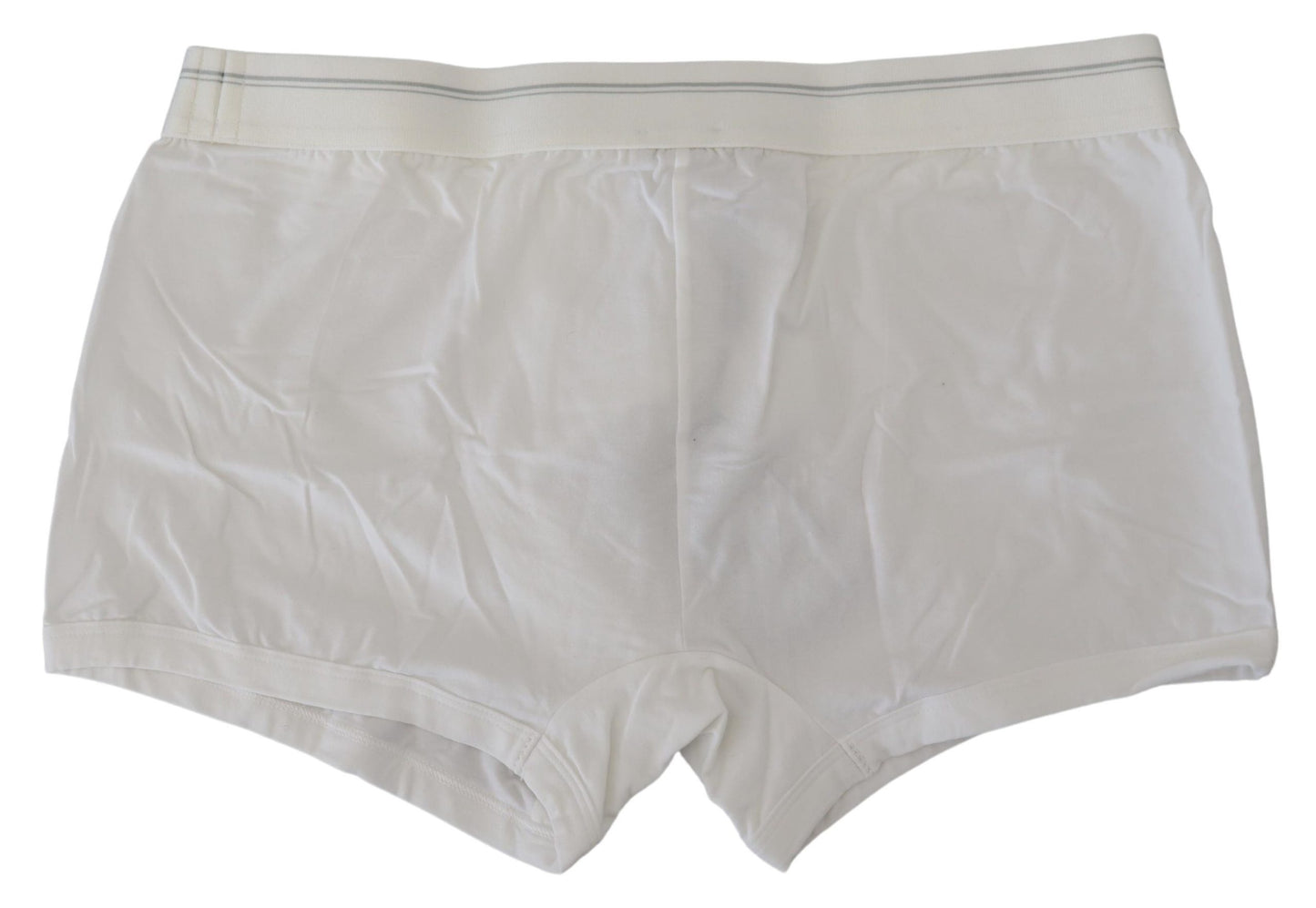 Dolce & Gabbana White Cotton Blend Regular Boxer Underwear Dolce & Gabbana