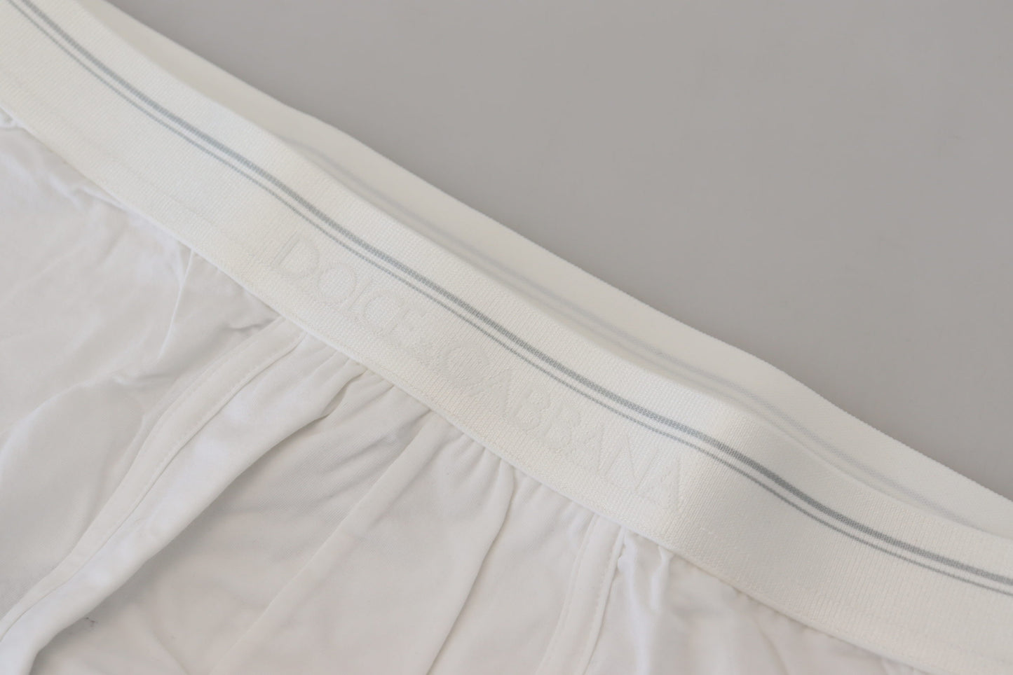 Dolce & Gabbana White Cotton Blend Regular Boxer Underwear Dolce & Gabbana