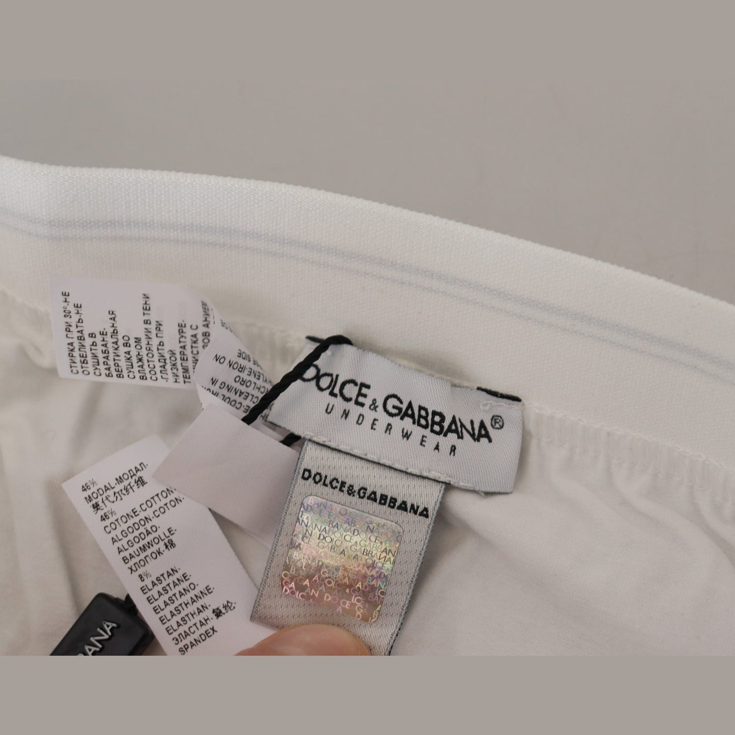 Dolce & Gabbana White Cotton Blend Regular Boxer Underwear