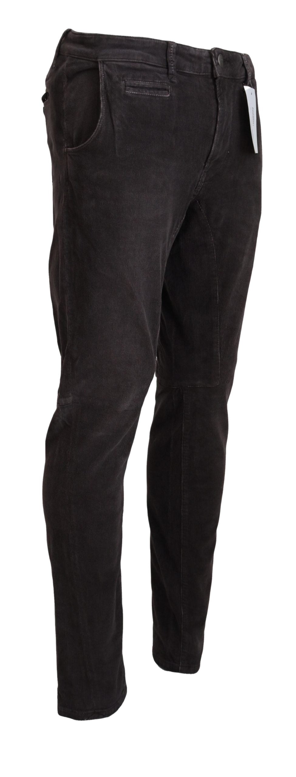 Acht Brown Cotton Straight Fit Men Casual Pants Acht
