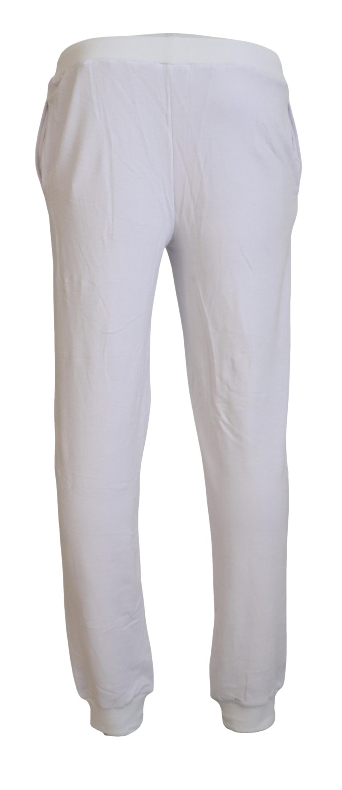 John Galliano White Cotton Logo Mens Jogger Pants John Galliano