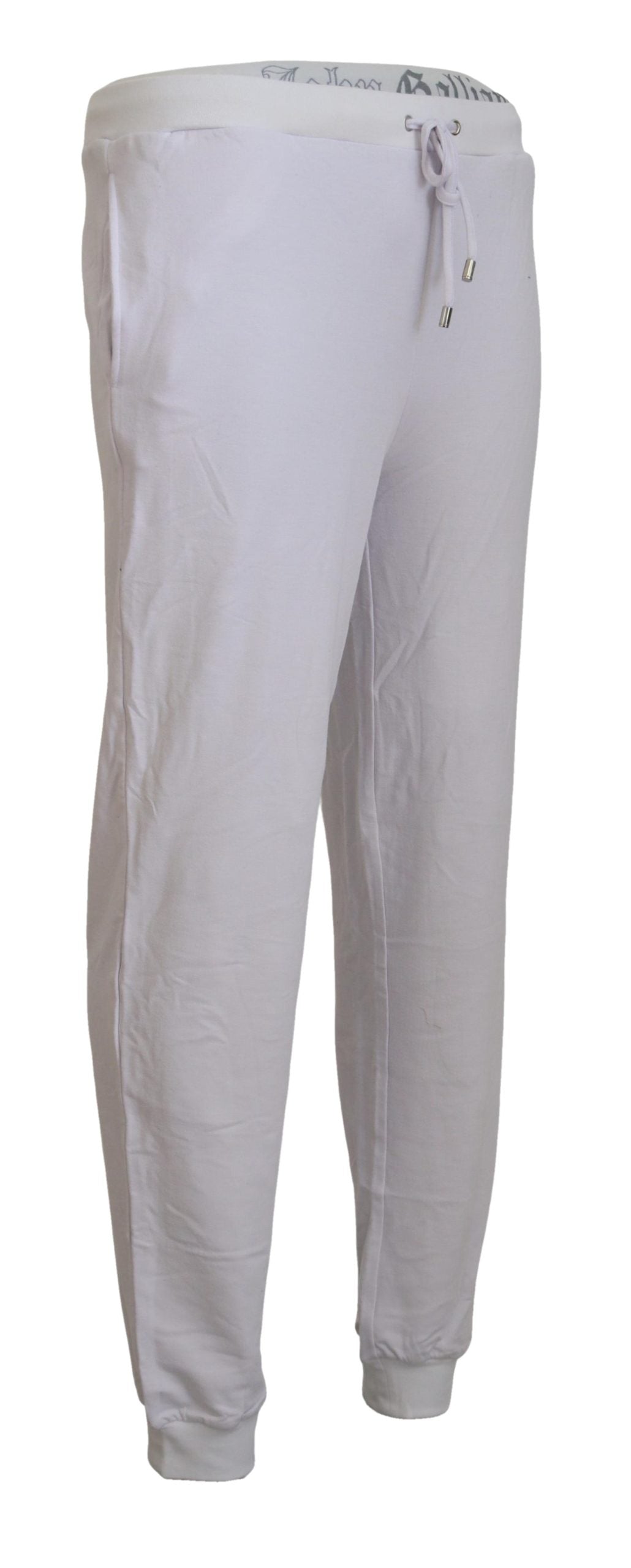 John Galliano White Cotton Logo Mens Jogger Pants John Galliano