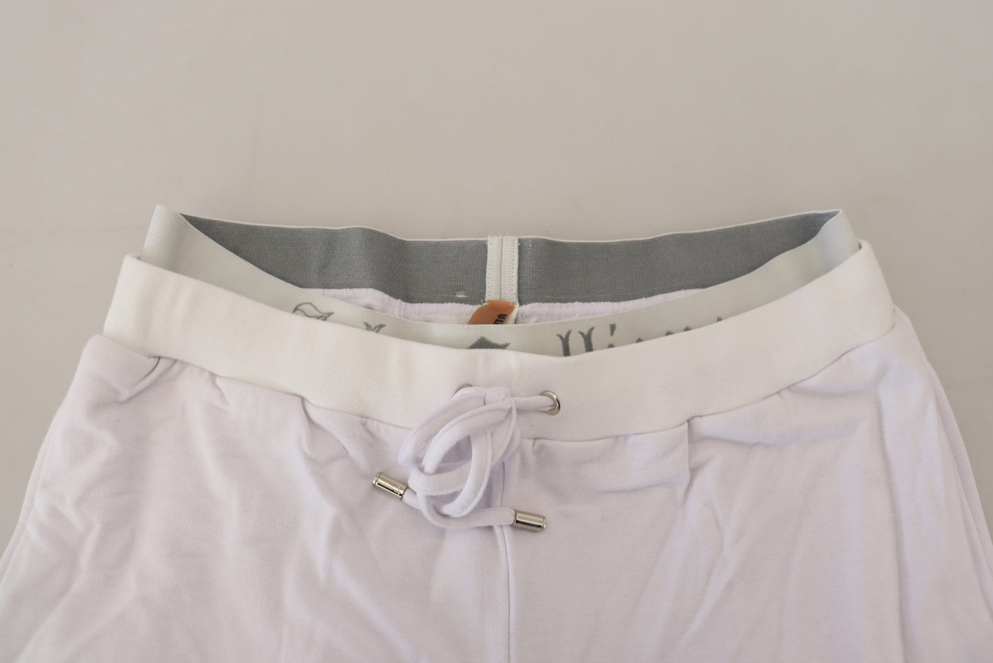 John Galliano White Cotton Logo Mens Jogger Pants John Galliano