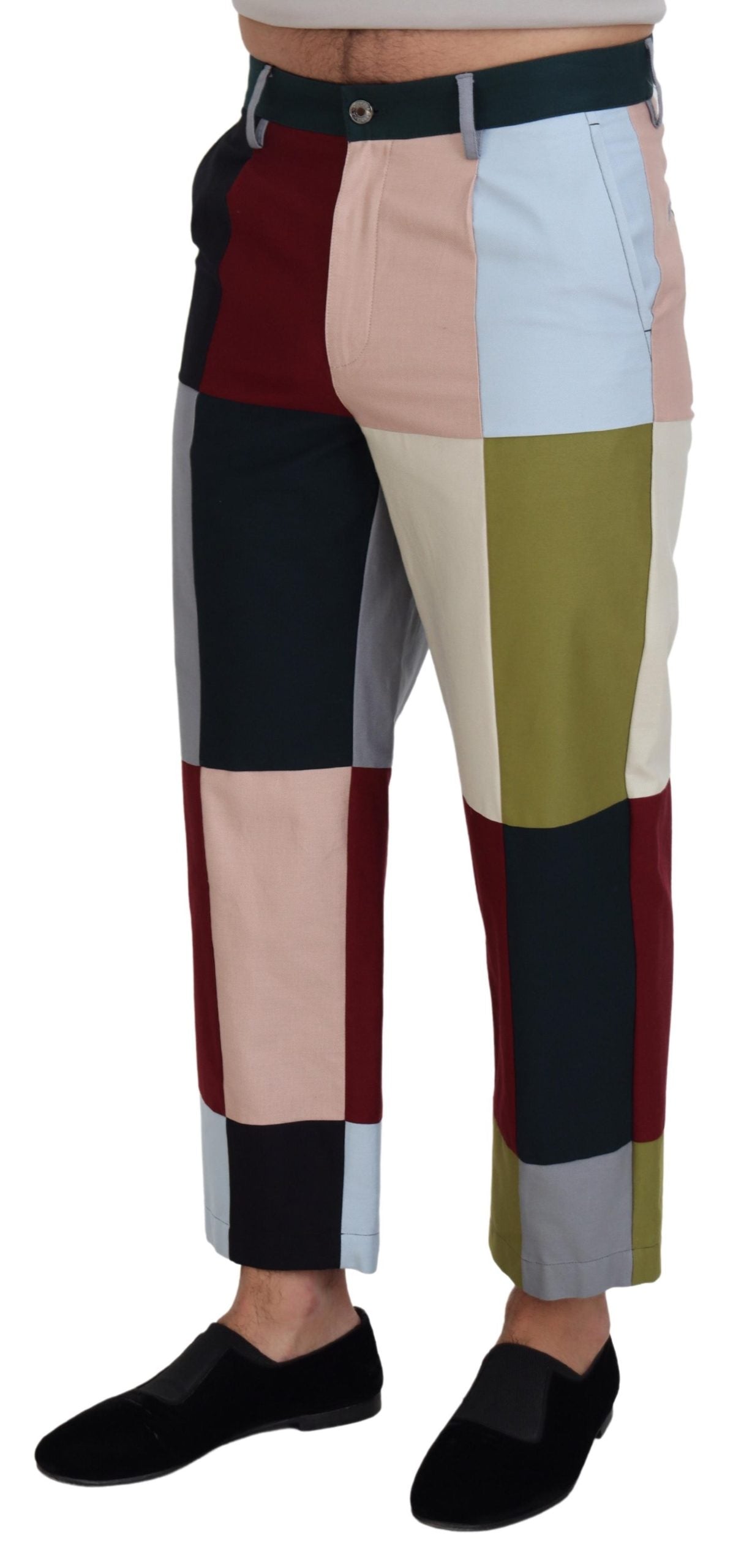 Dolce & Gabbana Multicolor Cotton Patchwork Pants Dolce & Gabbana