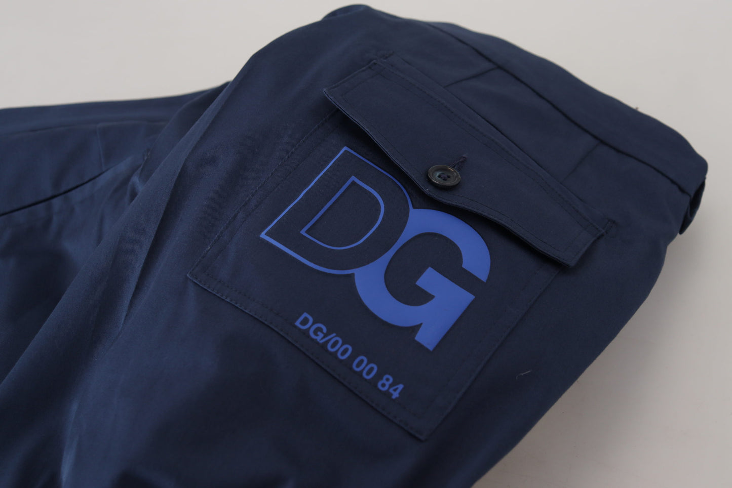 Dolce & Gabbana Blue Cotton Men Cropped Pants Dolce & Gabbana