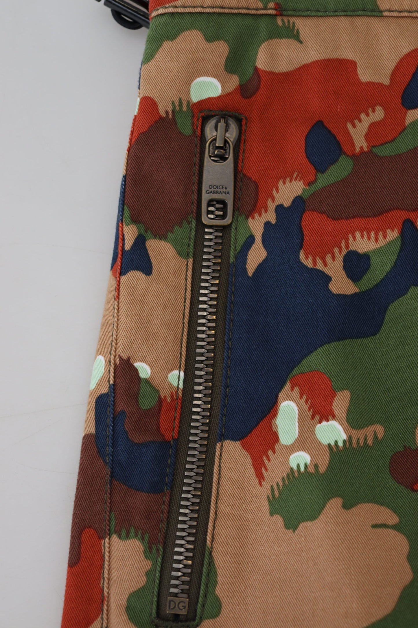 Dolce & Gabbana Multicolor Cotton Camouflaged Cargo Shorts Dolce & Gabbana