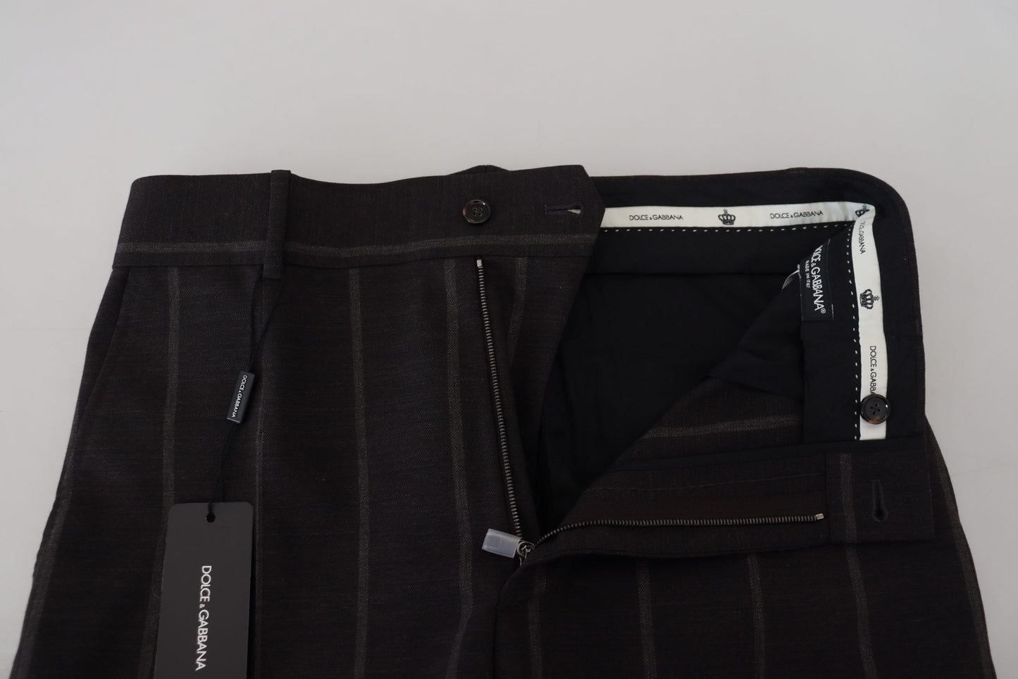 Dolce & Gabbana Black Wool Chino Formal Men Pants Dolce & Gabbana