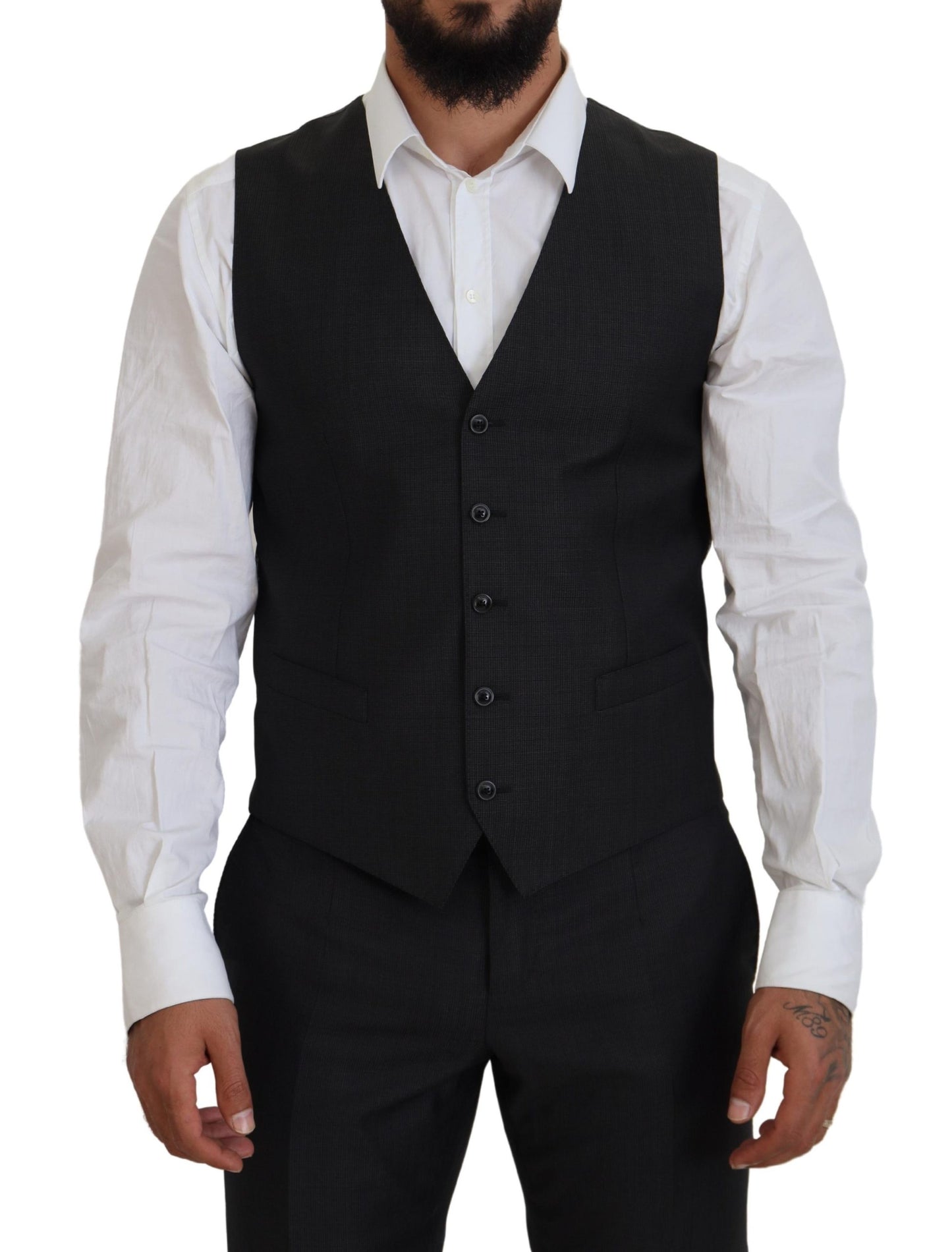Dolce & Gabbana Gray MARTINI 3 Piece Slim Fit Suit Dolce & Gabbana