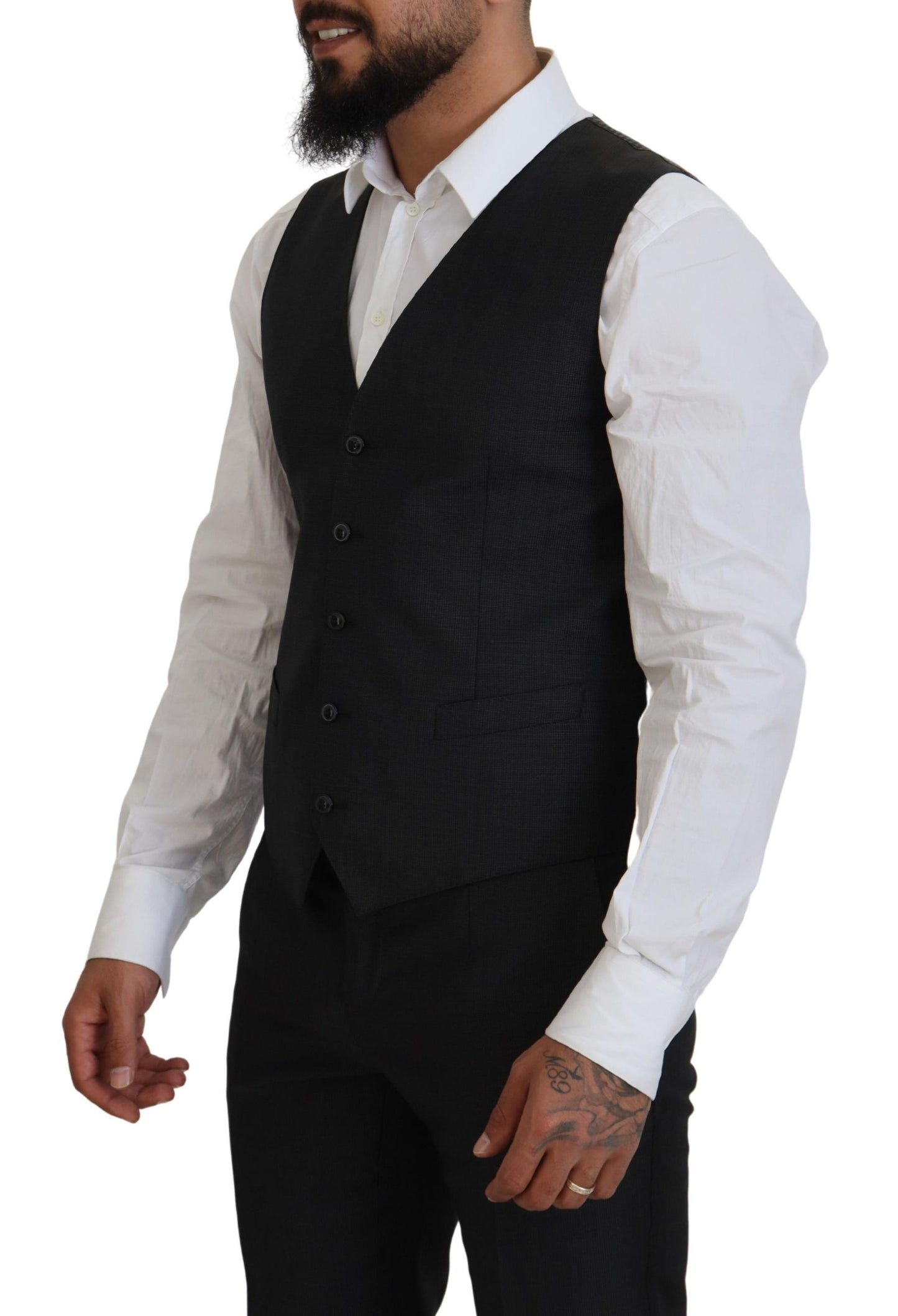 Dolce & Gabbana Gray MARTINI 3 Piece Slim Fit Suit Dolce & Gabbana