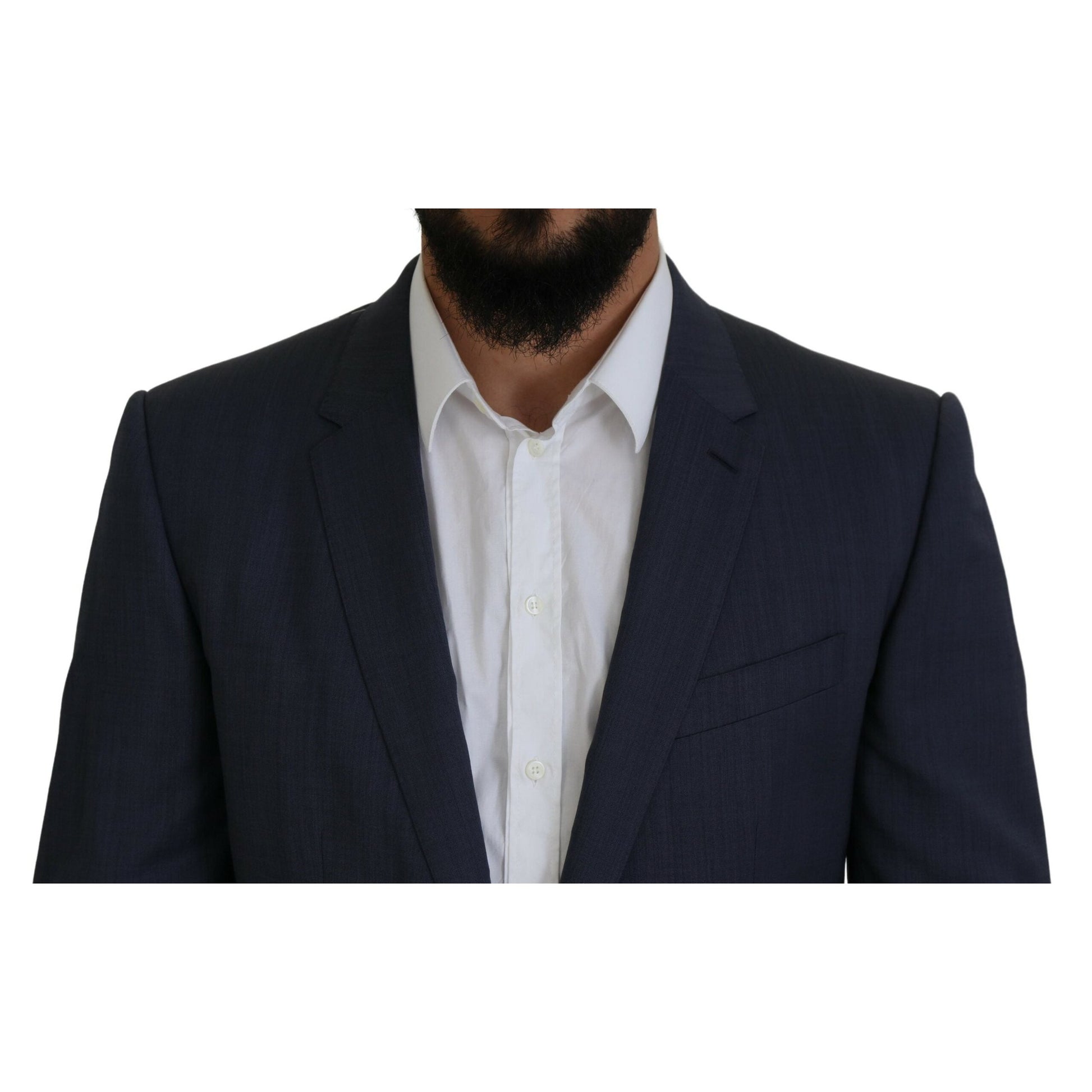 Dolce & Gabbana Blue Wool MARTINI 2 Piece Slim Fit Suit Dolce & Gabbana