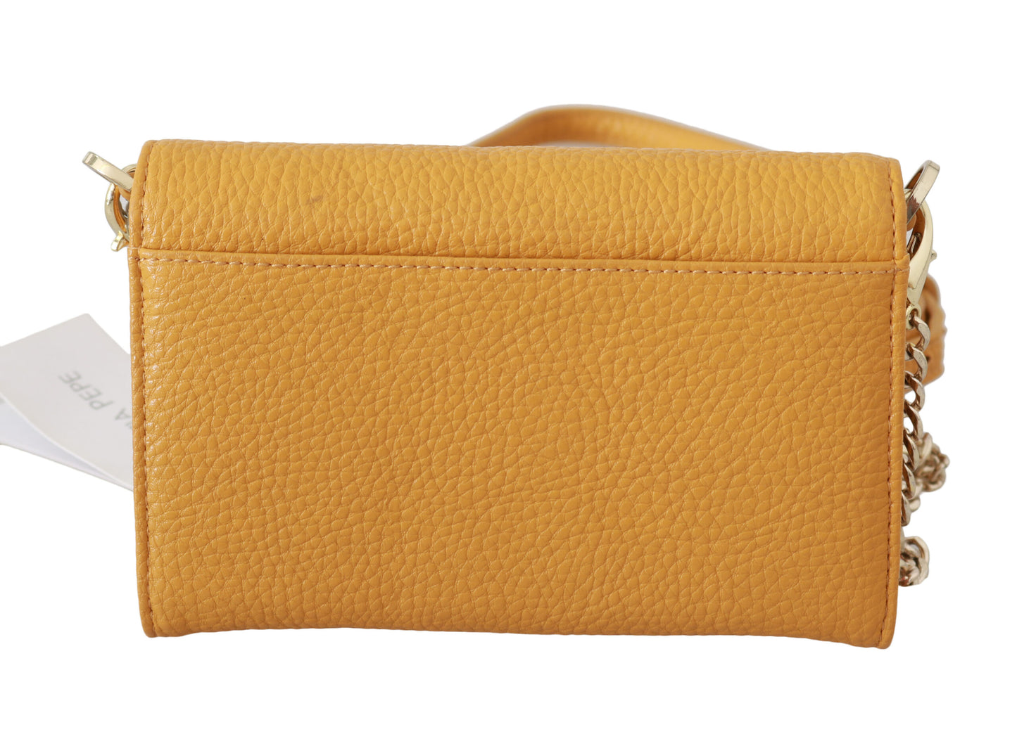 Patrizia Pepe Yellow Logo Leather Shoulder Strap Sling Bag Patrizia Pepe