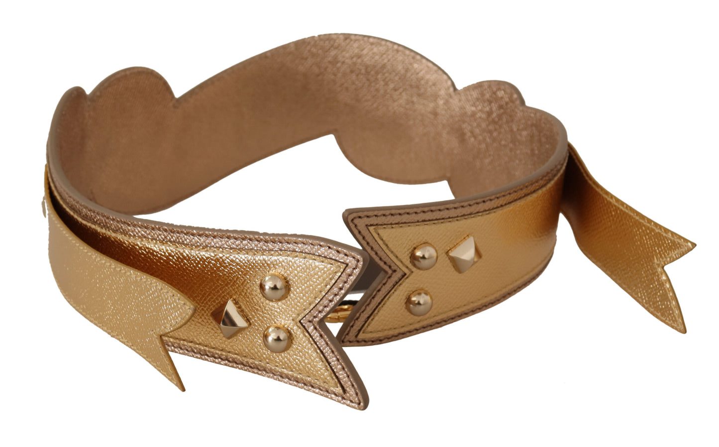Dolce & Gabbana Gold Leather LOVE Patch Bag Shoulder Strap Dolce & Gabbana
