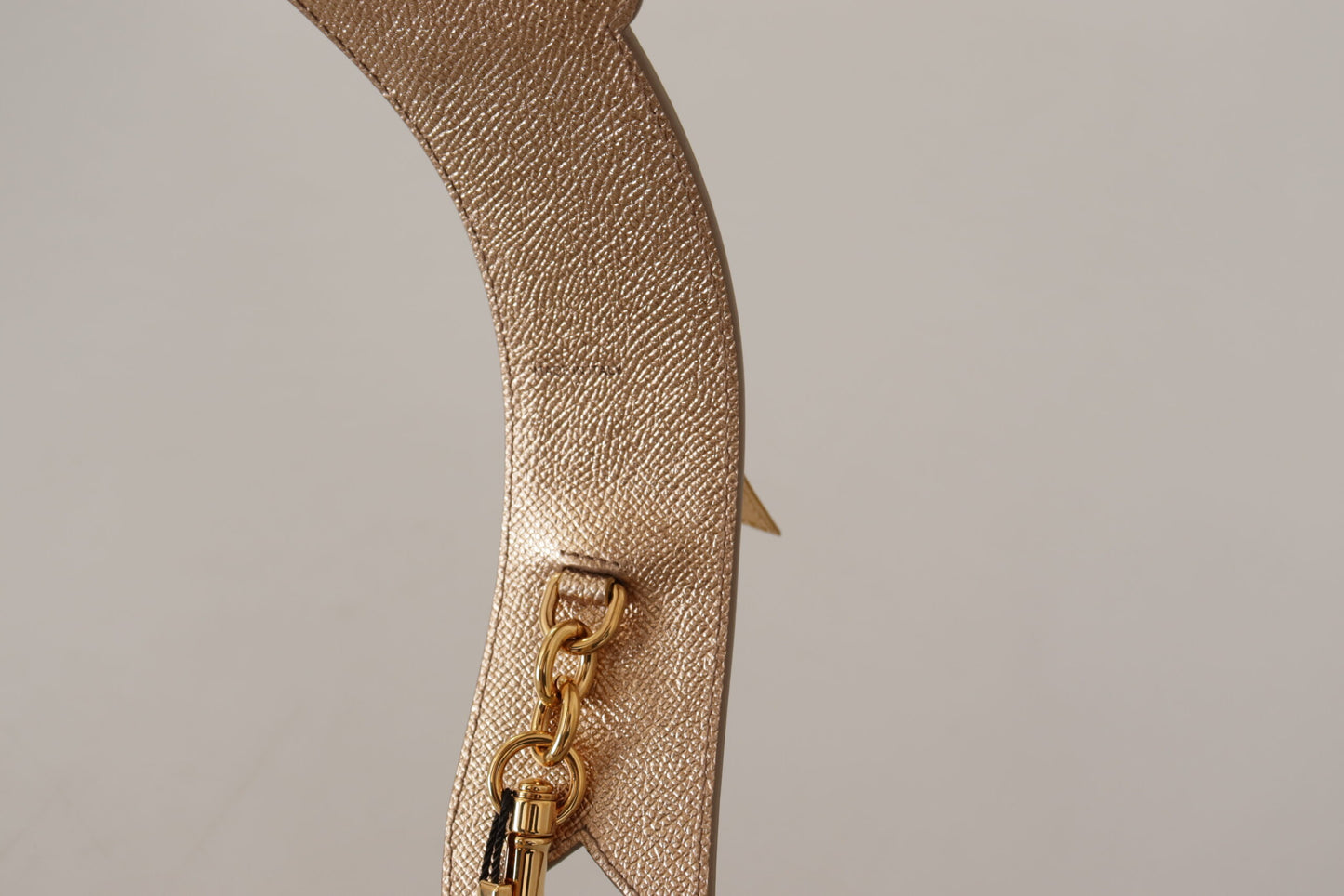 Dolce & Gabbana Gold Leather LOVE Patch Bag Shoulder Strap Dolce & Gabbana