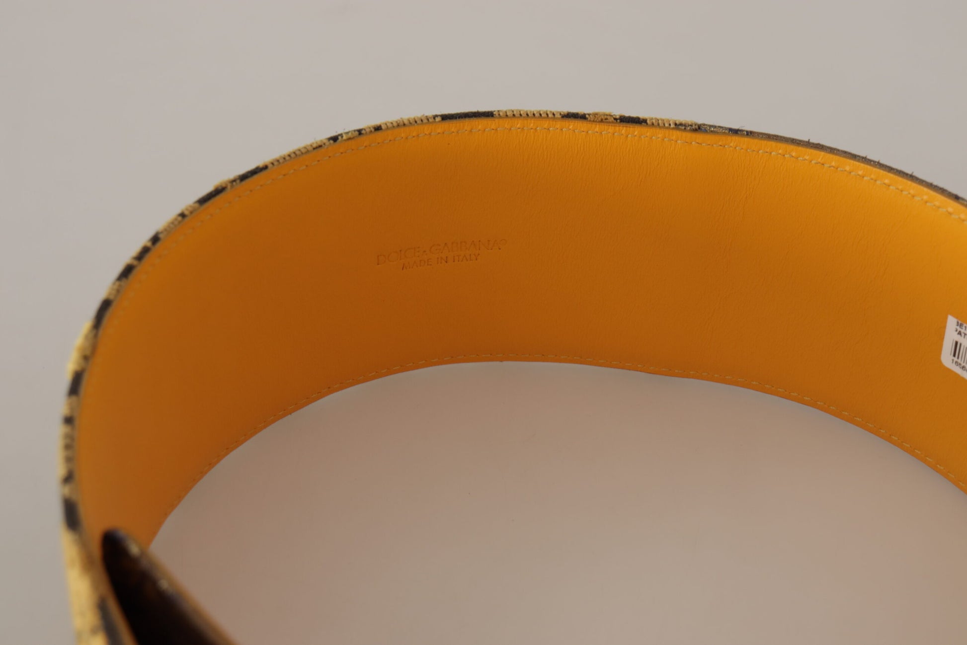 Dolce & Gabbana Blue Floral Patchwork Leather Wide Waist Buckle Belt Dolce & Gabbana