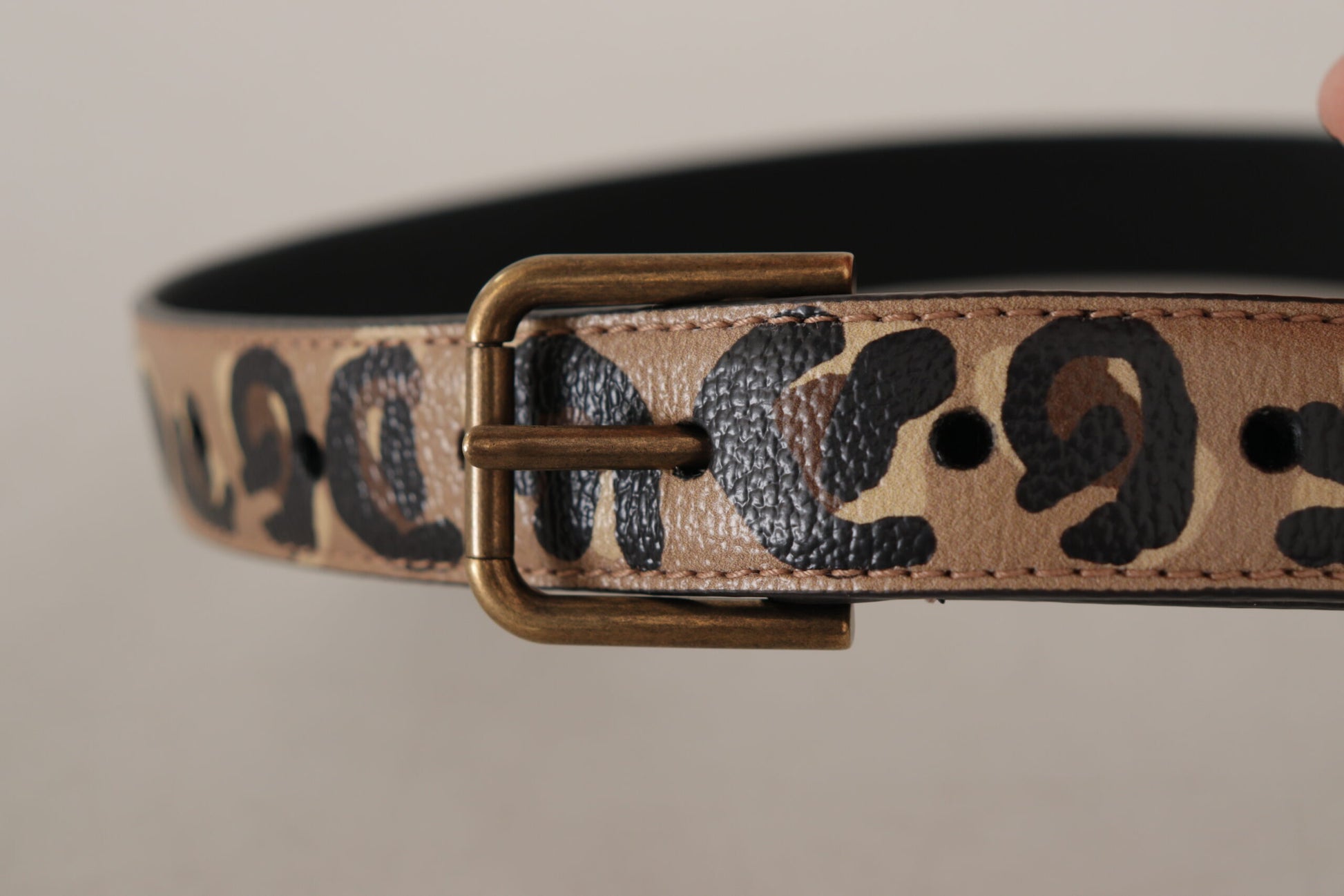 Dolce & Gabbana Brown Leopard Print Vintage Metal Waist Buckle Belt Dolce & Gabbana