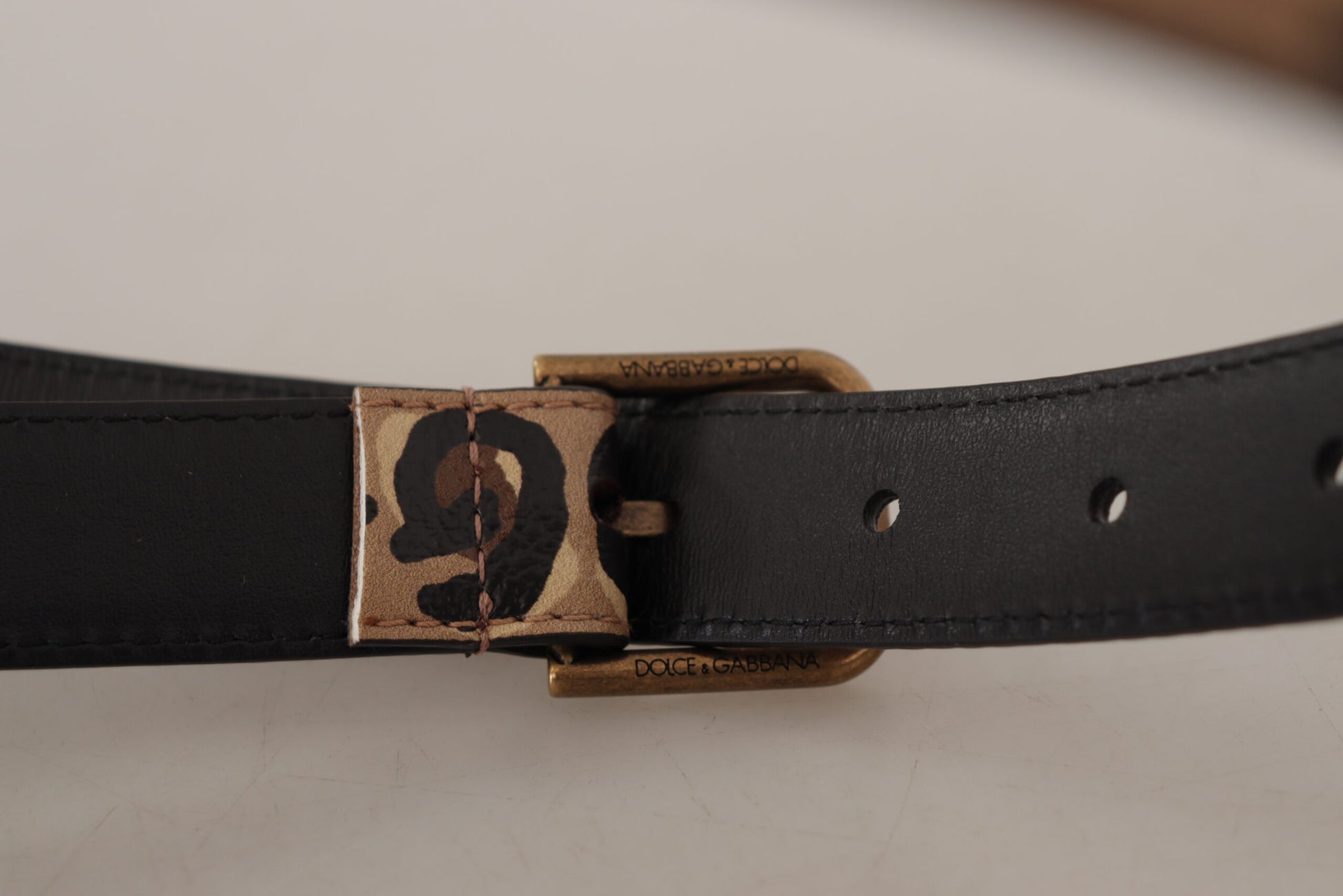 Dolce & Gabbana Brown Leopard Print Vintage Metal Waist Buckle Belt Dolce & Gabbana