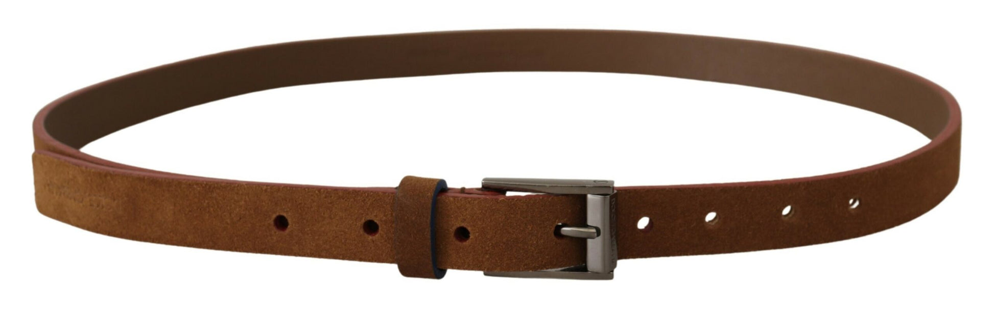 Dolce & Gabbana Brown Logo Engraved Metal Waist Buckle Belt Dolce & Gabbana