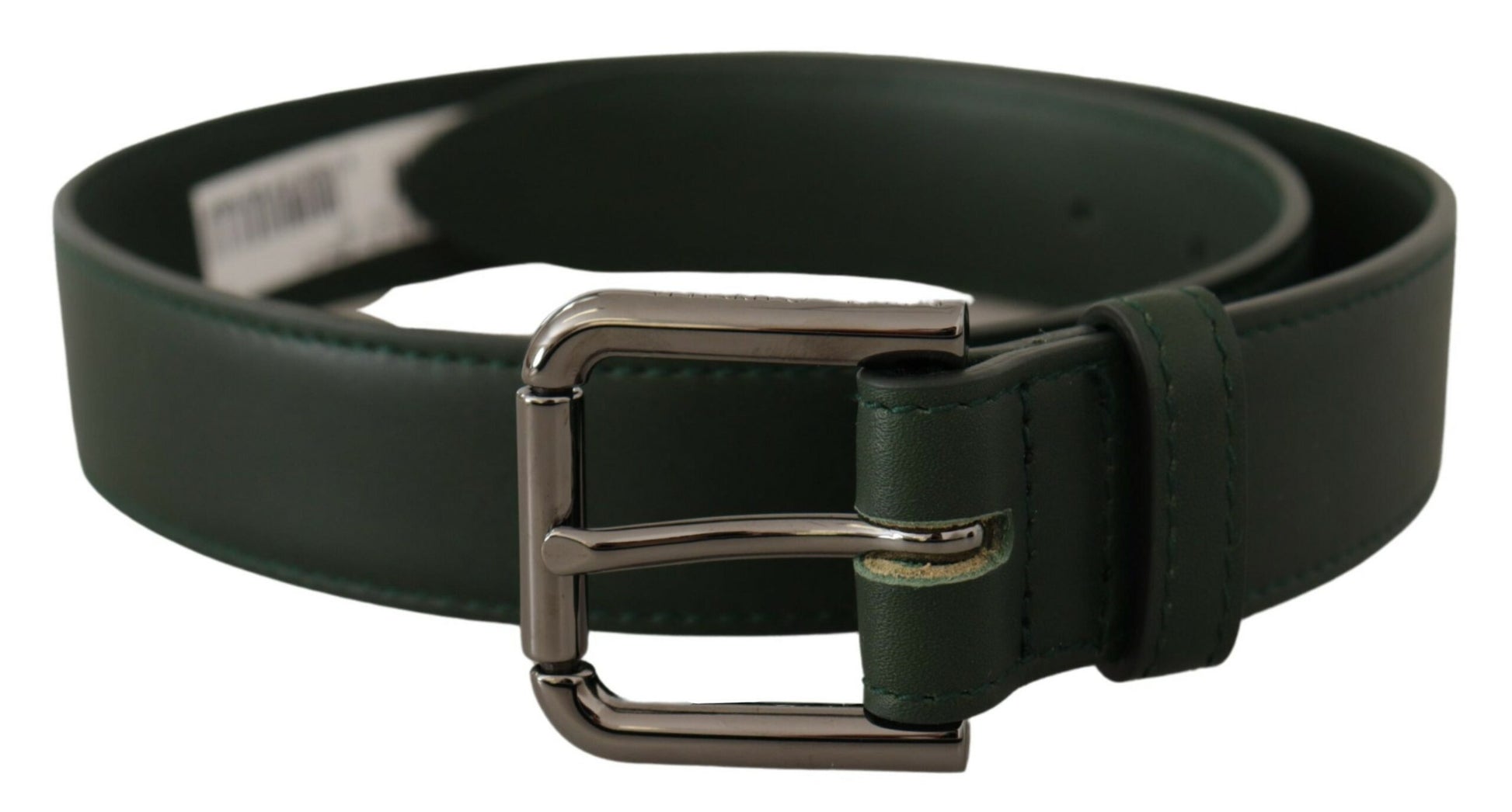 Dolce & Gabbana Army Green Leather Logo Metal Waist Buckle Belt Dolce & Gabbana
