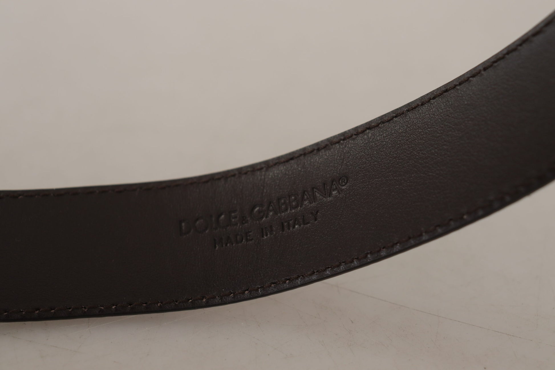 Dolce & Gabbana Brown Amore Animal Print Exotic Leather Logo Buckle Belt Dolce & Gabbana