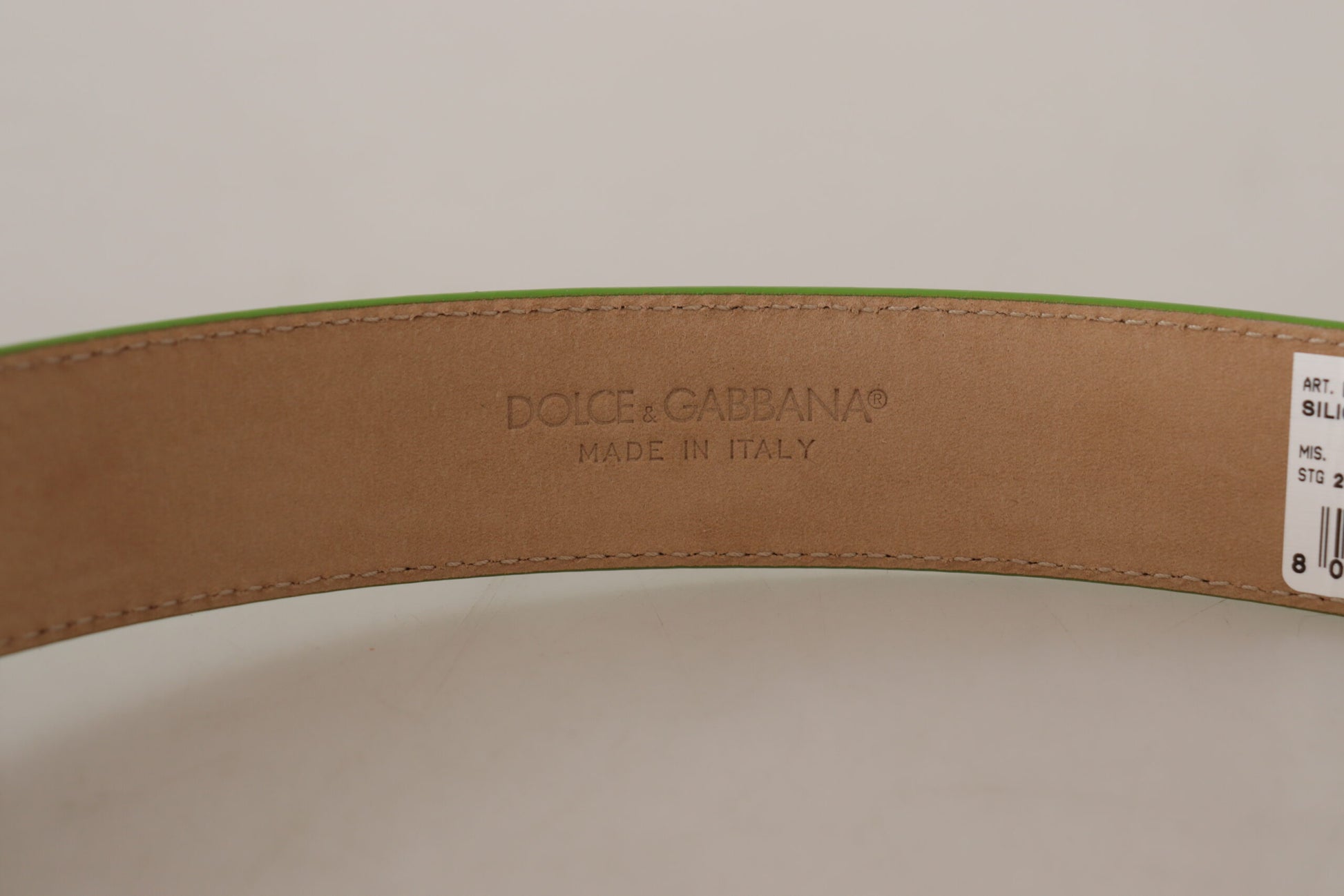 Dolce & Gabbana Green Leather Devotion Heart Micro Bag Headphones Belt Dolce & Gabbana