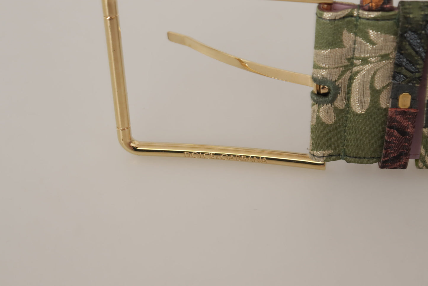 Dolce & Gabbana Multicolor Leather Embroidered Gold Metal Buckle Belt Dolce & Gabbana