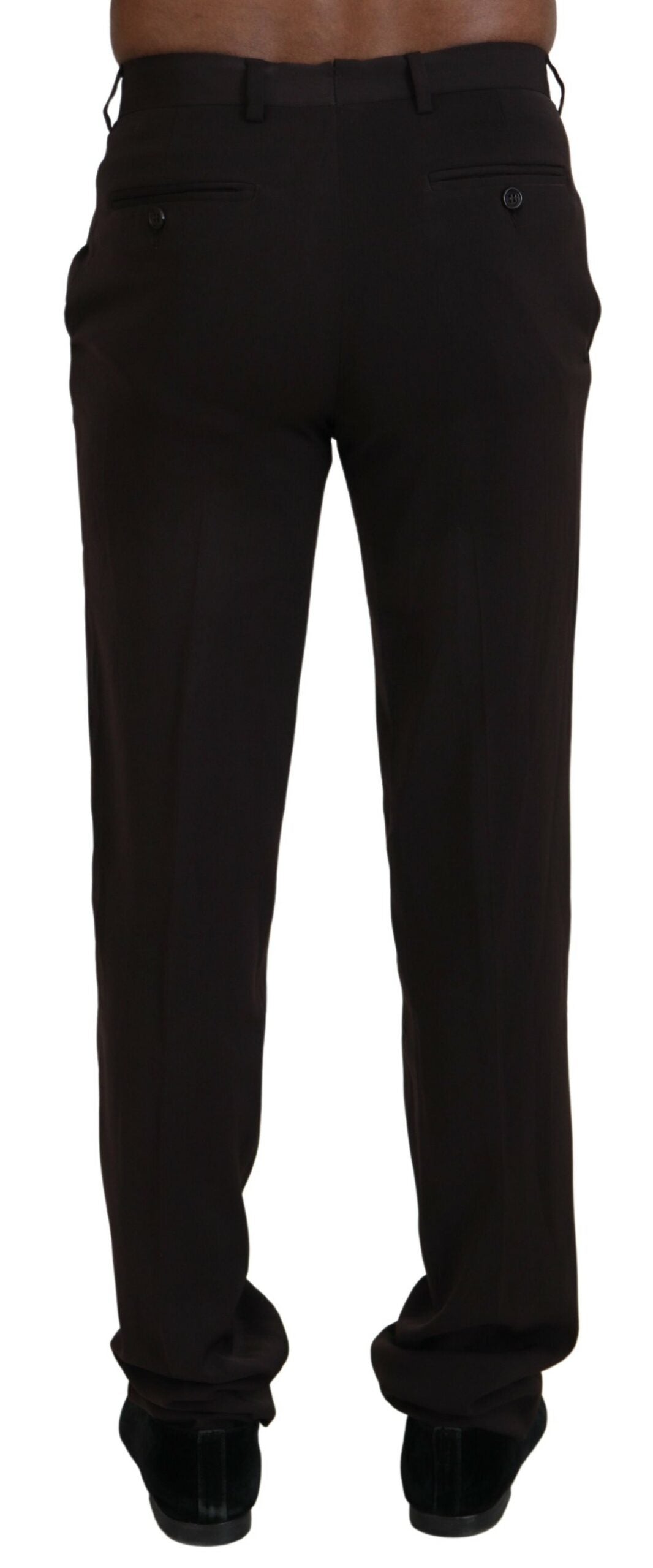 BENCIVENGA Brown Straight Fit Formal Men Pants BENCIVENGA