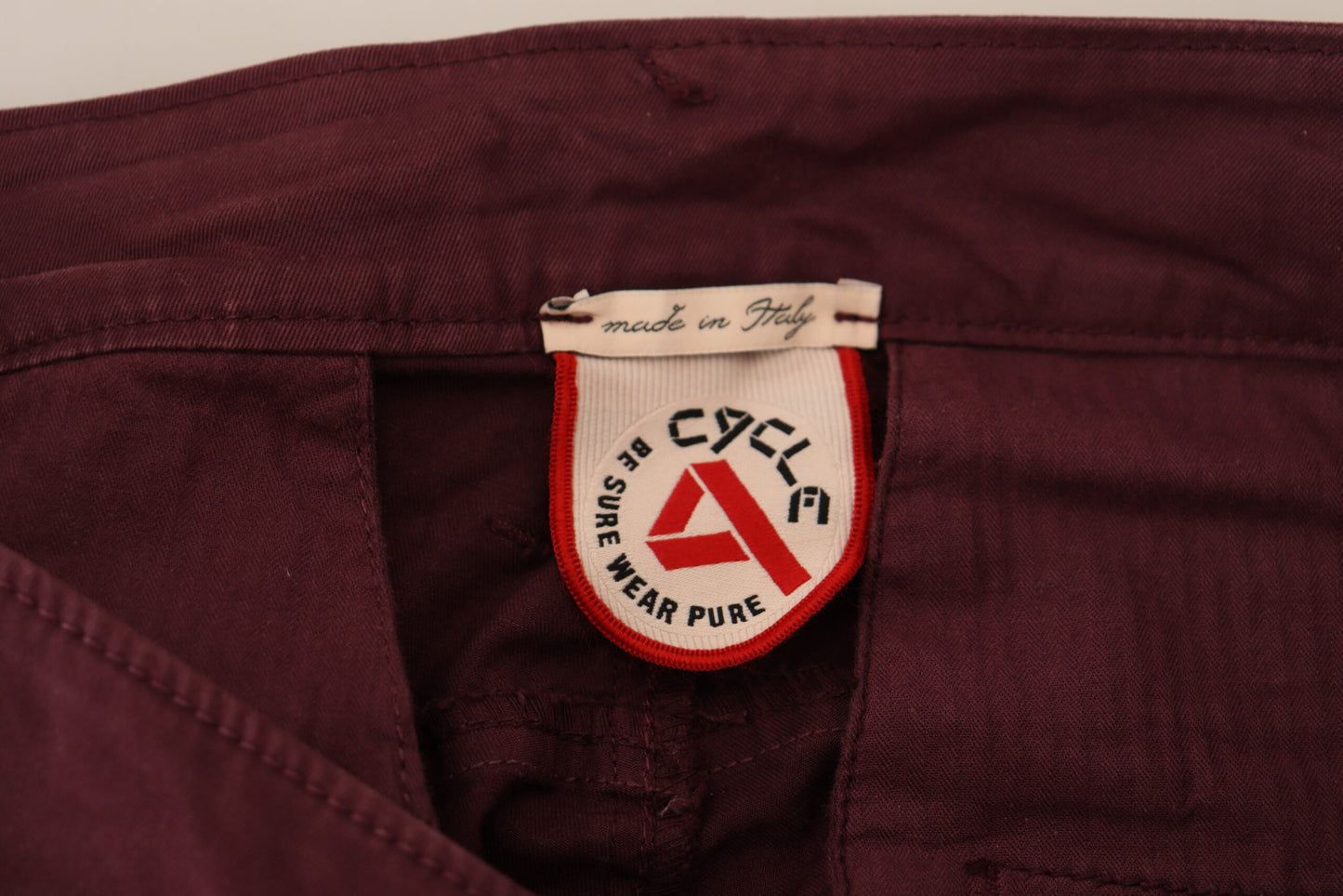 CYCLE Maroon Cotton Stretch Skinny Casual Men Pants CYCLE