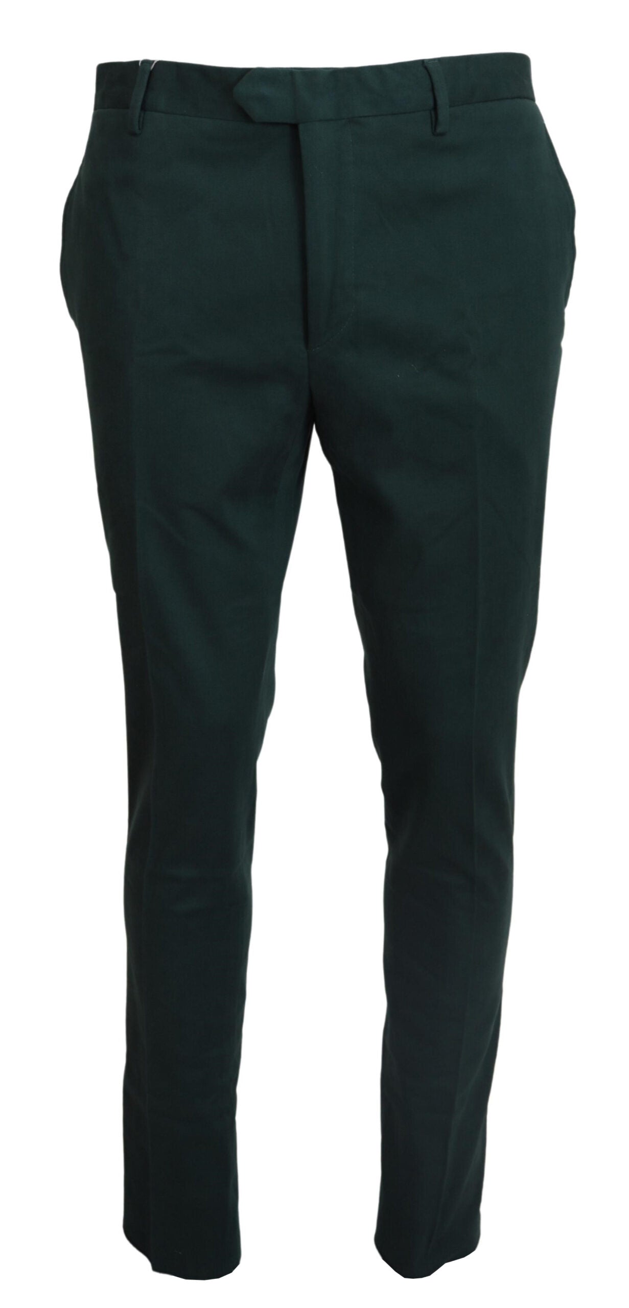BENCIVENGA Dark Green Cotton Skinny Men Pants BENCIVENGA