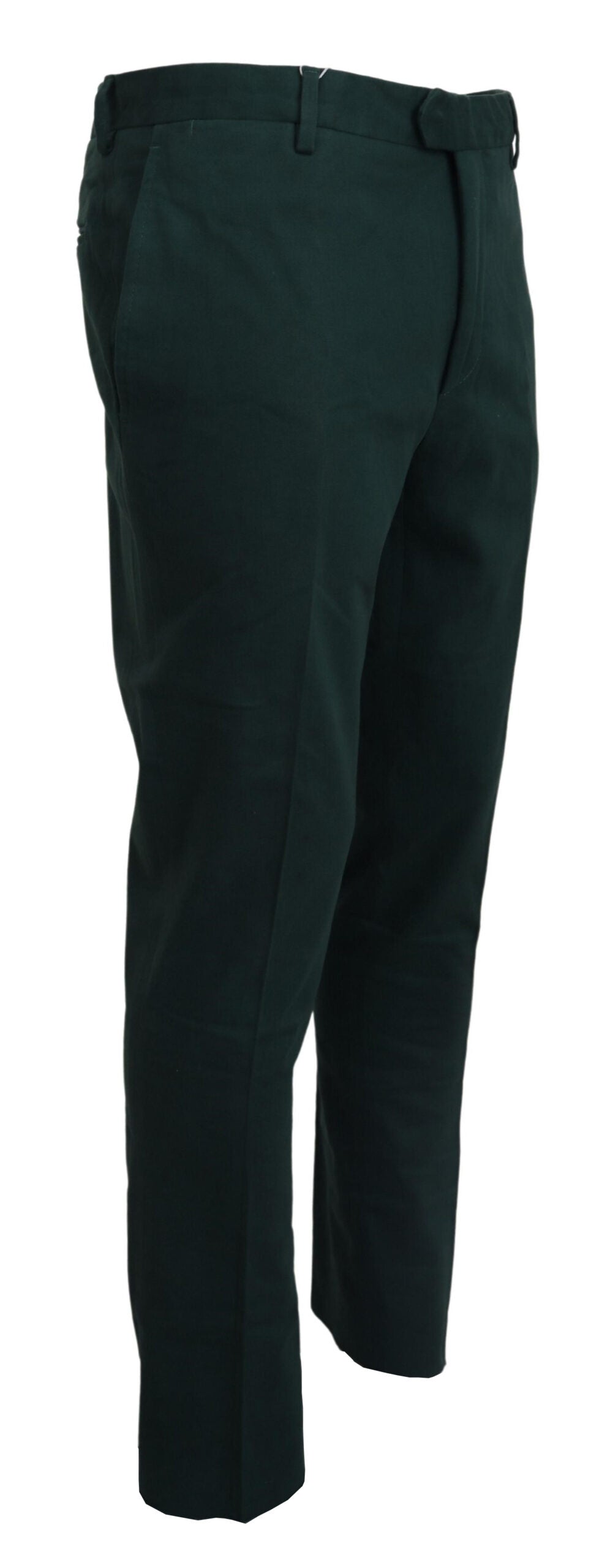 BENCIVENGA Dark Green Cotton Skinny Men Pants BENCIVENGA