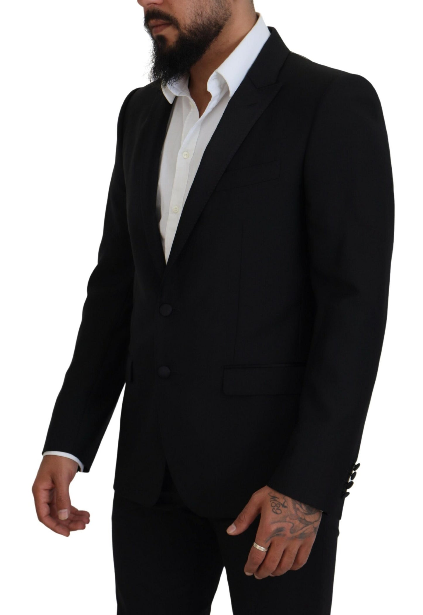 Dolce & Gabbana Black Slim Fit Formal Martini Blazer Dolce & Gabbana