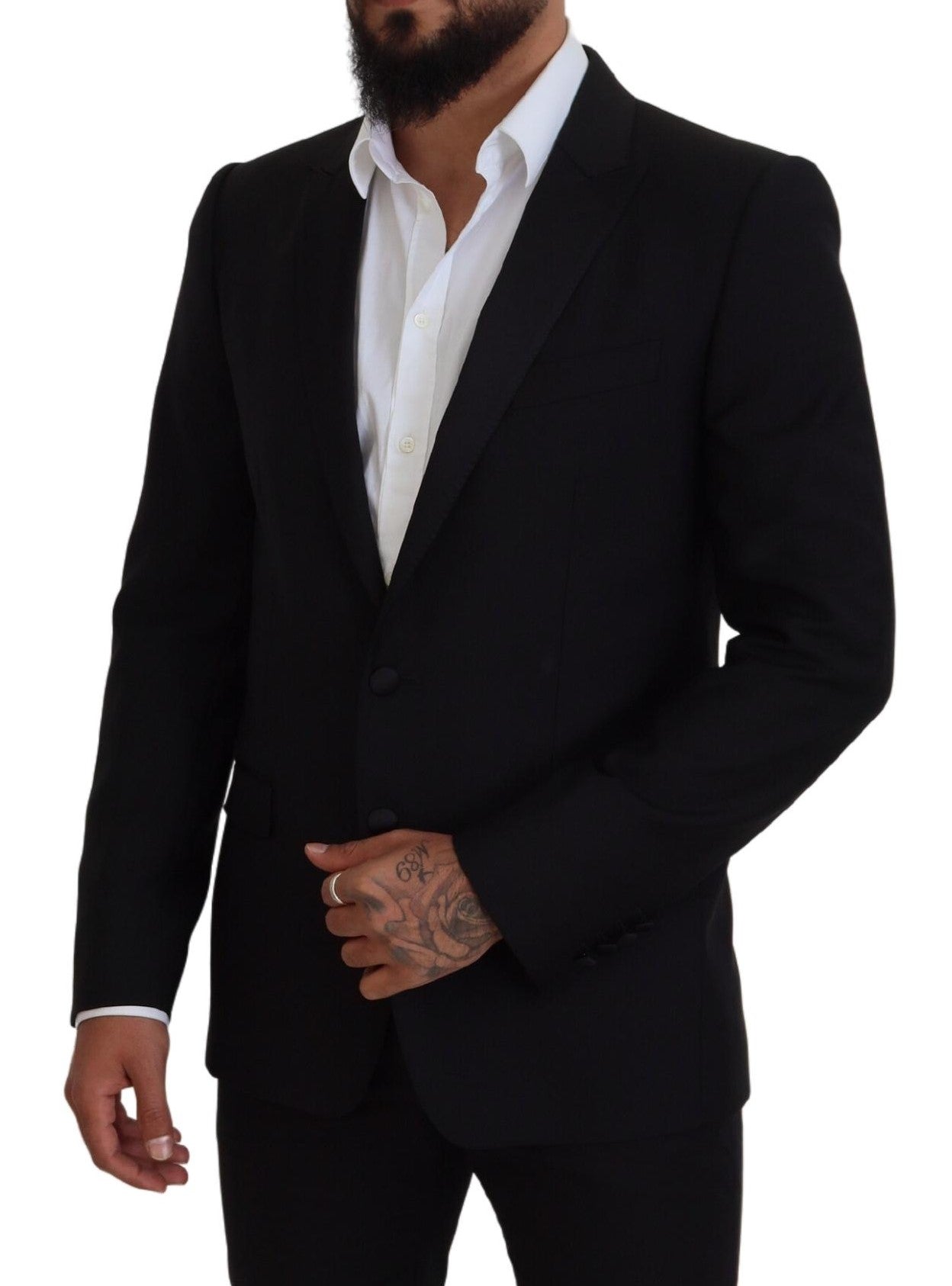 Dolce & Gabbana Black Slim Fit Formal Martini Blazer Dolce & Gabbana