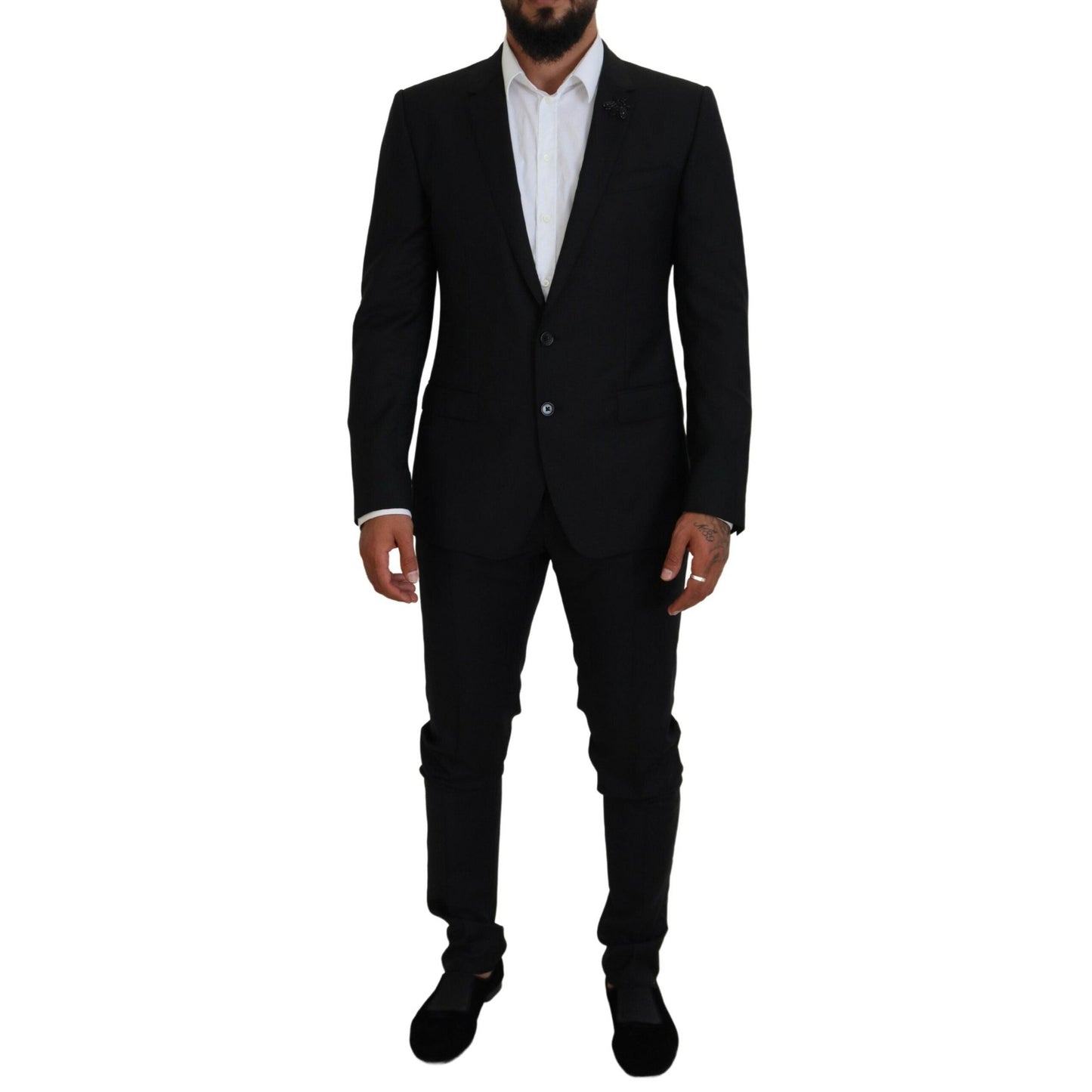 Dolce & Gabbana Black Single Breasted 2 Piece MARTINI Suit