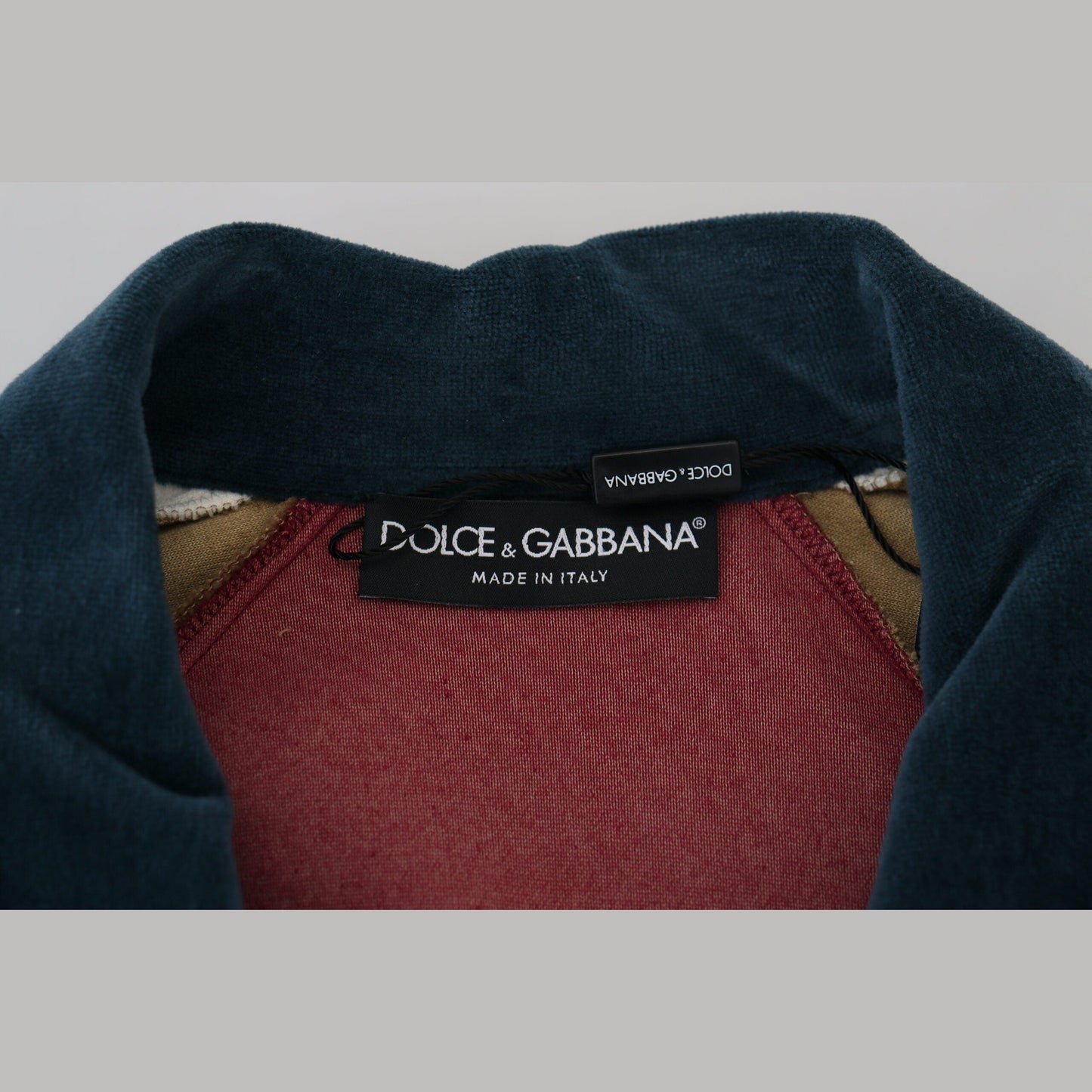 Dolce & Gabbana Multicolor Cotton Collared Pullover Sweater
