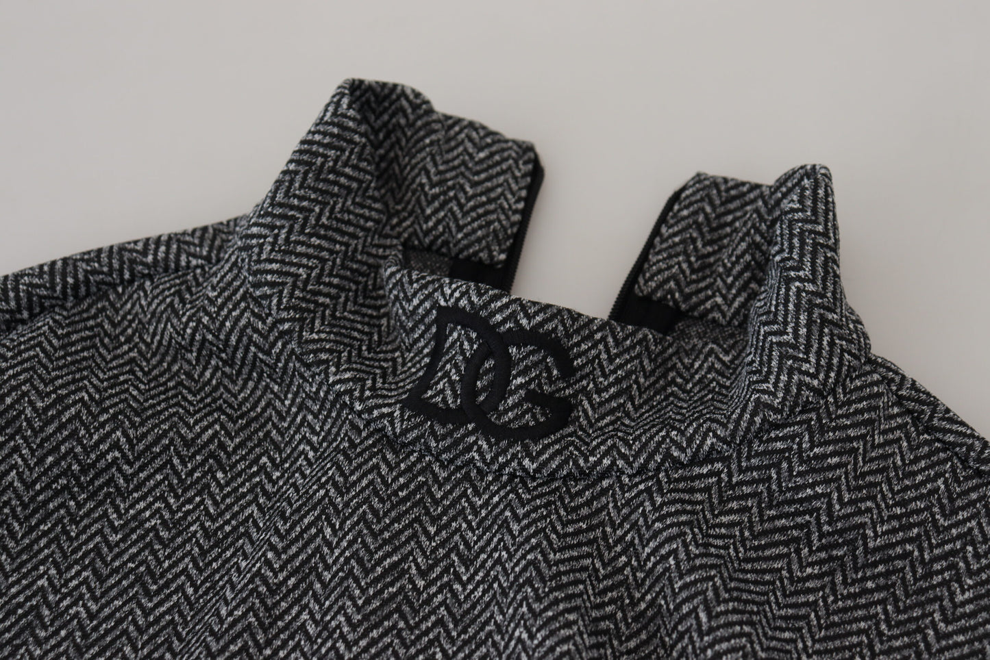 Dolce & Gabbana Dark Gray Nylon Turtleneck Pullover Sweater Dolce & Gabbana